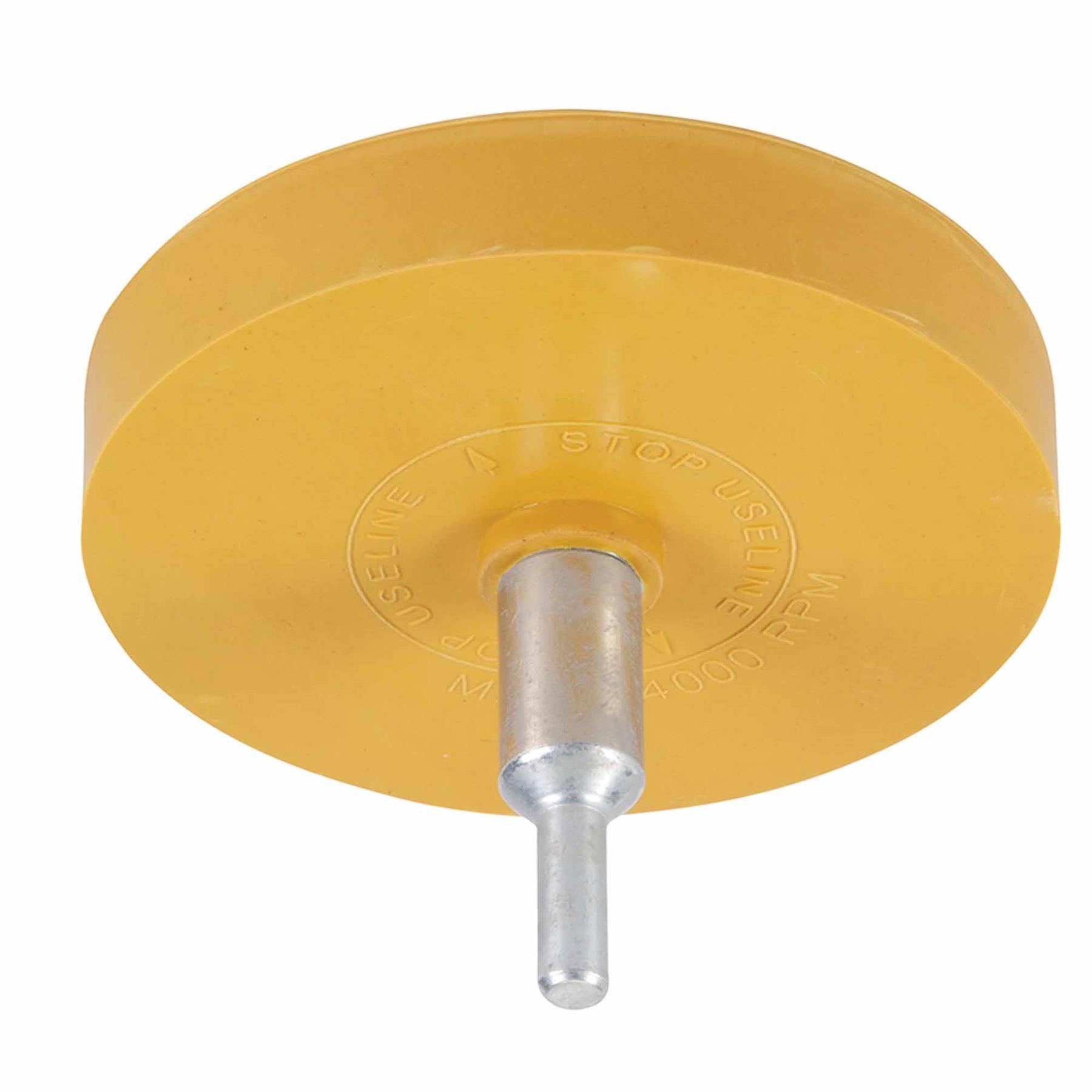 Caramel Eraser Rubber Pad for Air & Power Drills 5/16" Chuck Adhesive Remover