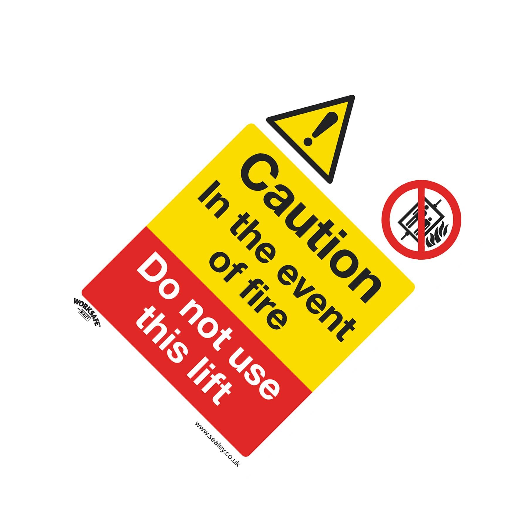 Sealey Safety Sign - Caution Do Not Use Lift - Self-Adhesive. Pk of 10