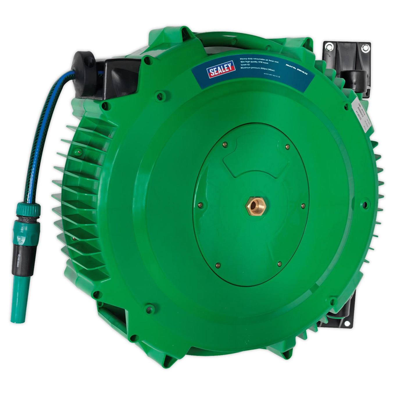 Sealey Retractable Water Hose Reel 18m 12mm ID PVC Hose