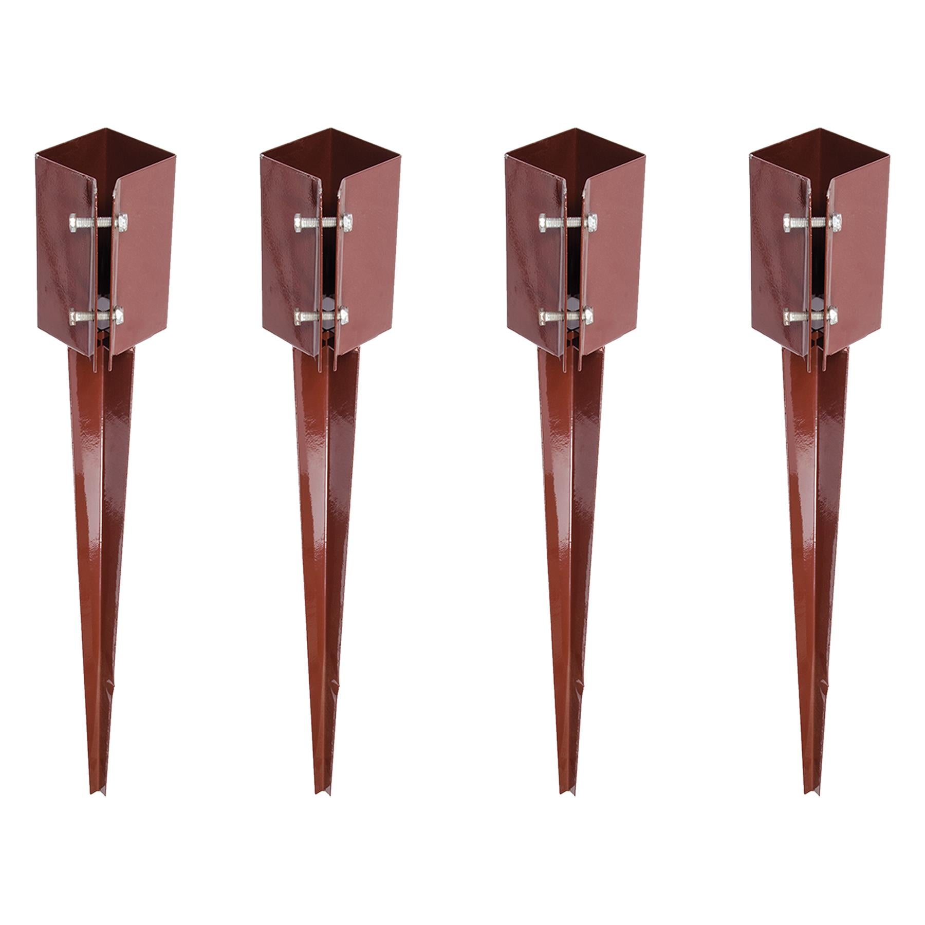 Fence Post Spike Support Holders Drive Down 750mm 3" 75 mm Like Metpost Holder 4PC