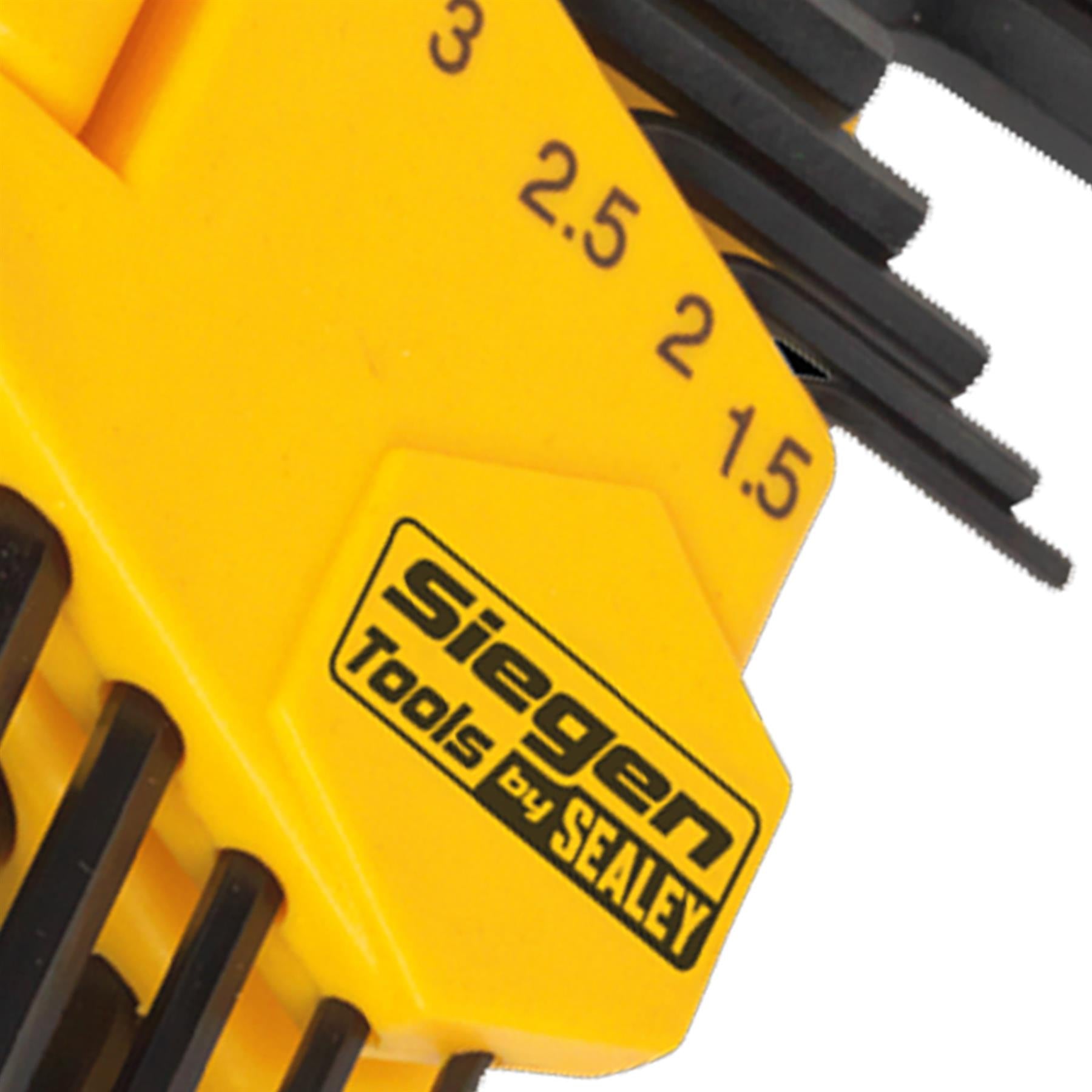 Sealey Ball-End Hex Key Set 9pc Long Metric