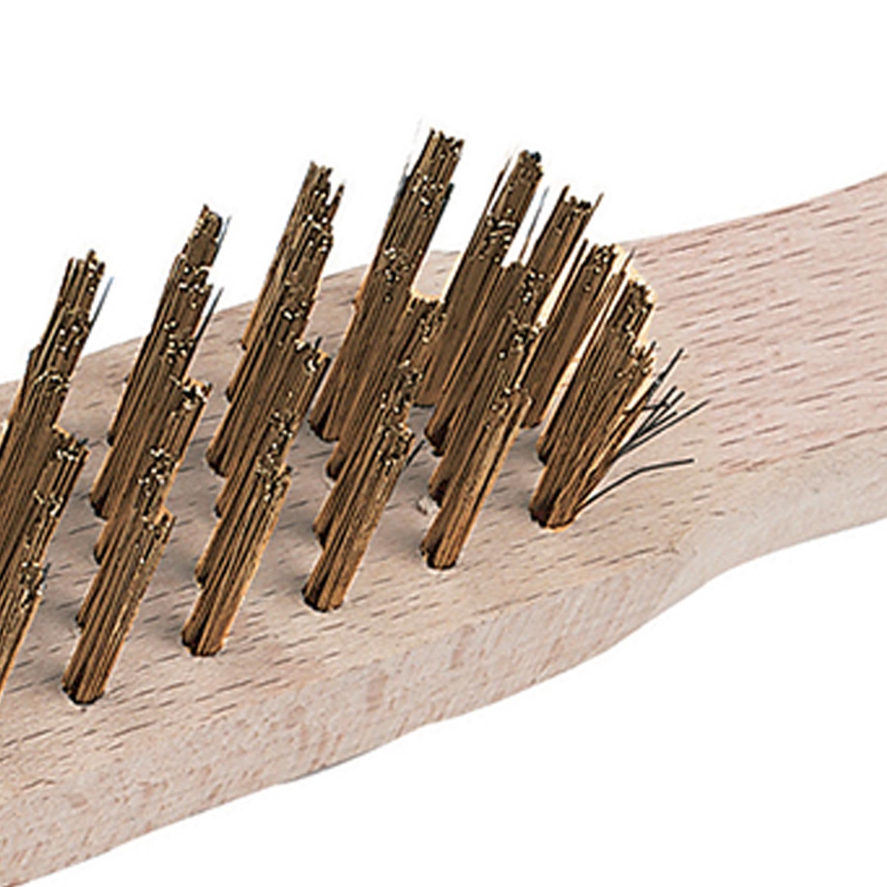 Brassed Wire Brush 4 Row Removing Rust Scale Surface Preparation Cleaning Garage