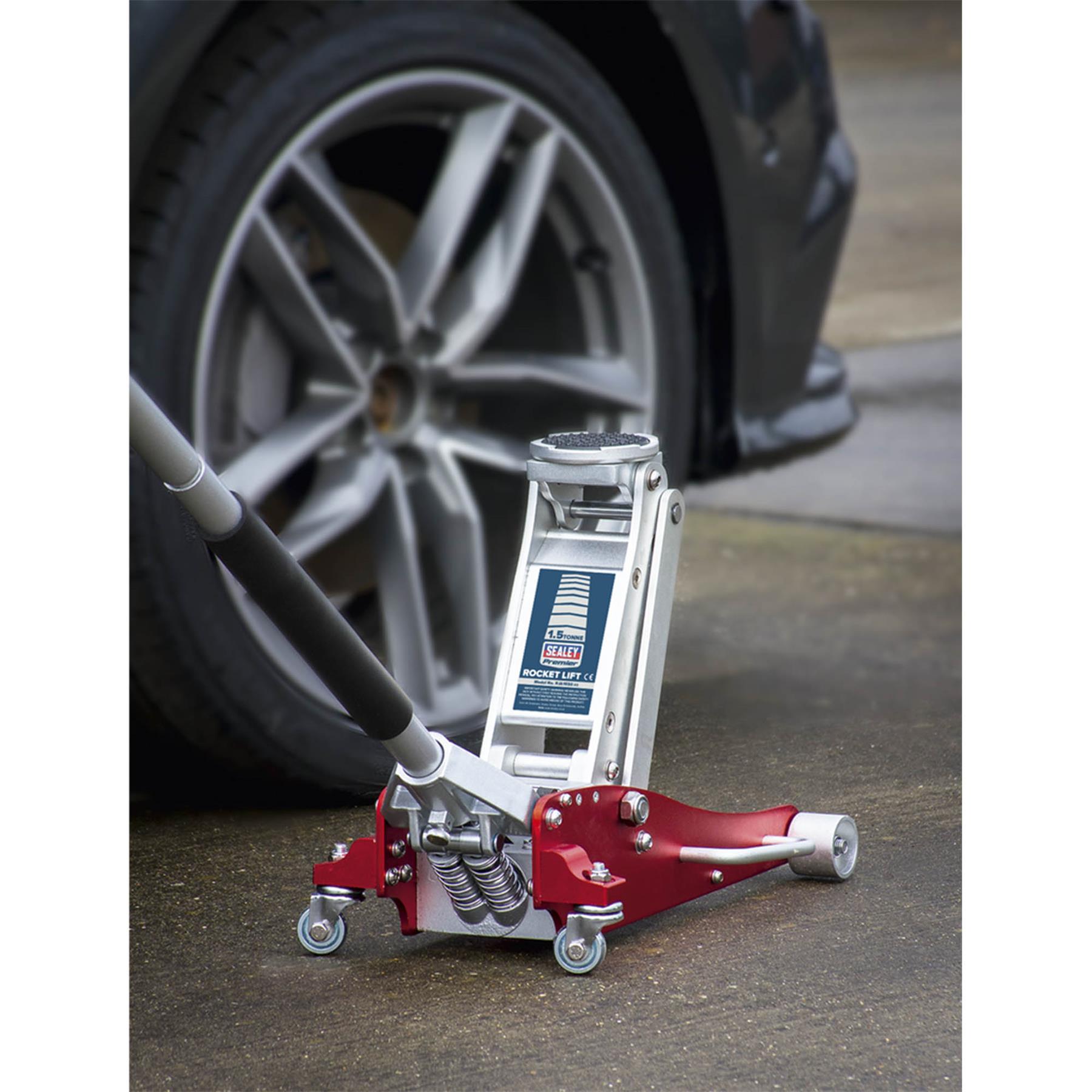 Sealey Trolley Jack 1.5tonne Low Entry Aluminium Rocket Lift