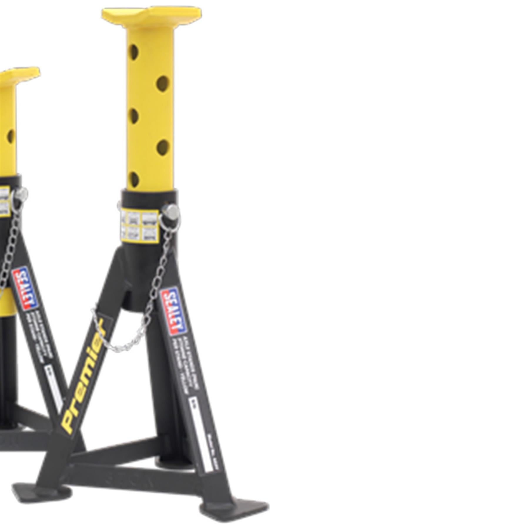 Sealey Axle Stands (Pair) 3tonne Capacity per Stand Yellow