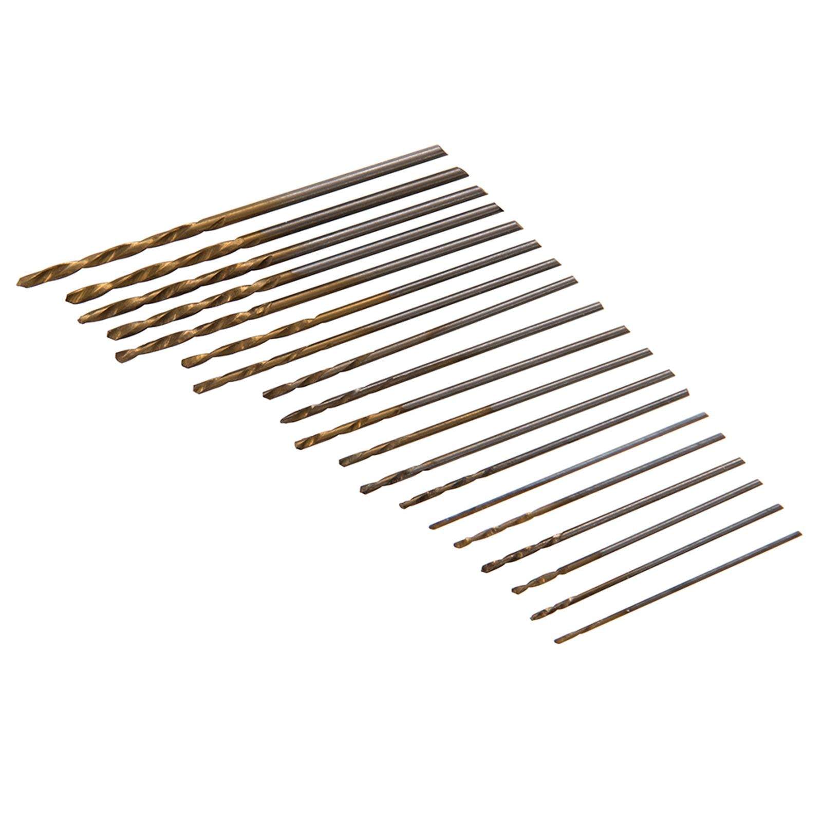 HSS Micro Drill Bit Set 20Pc  High Speed For Craft And Hobby Applications