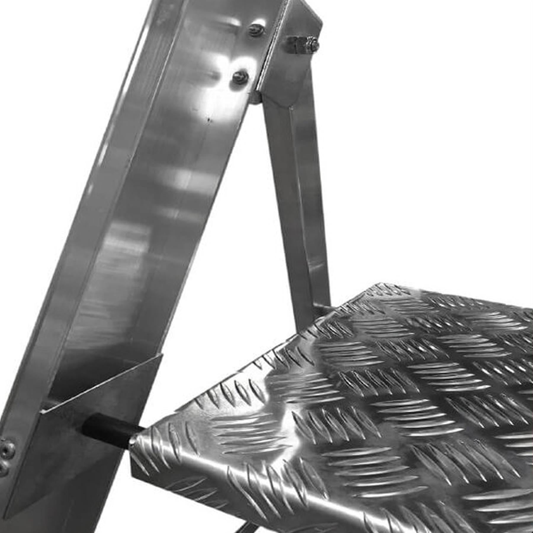 Dapetz Aluminium 5 Tread Platform Step Ladder 1.84m, Heavy Duty, Made In Uk