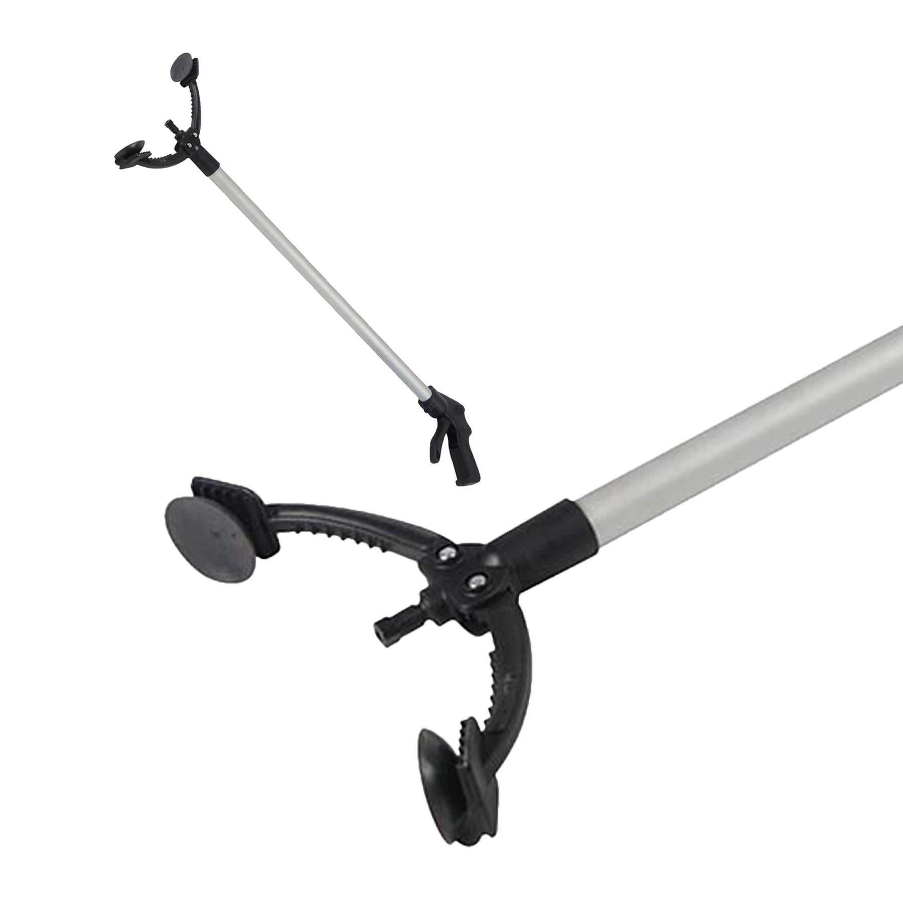 Expert Litter Picker 870mm Rubber-Tipped Gripping Claw Anti-Rust Aluminium