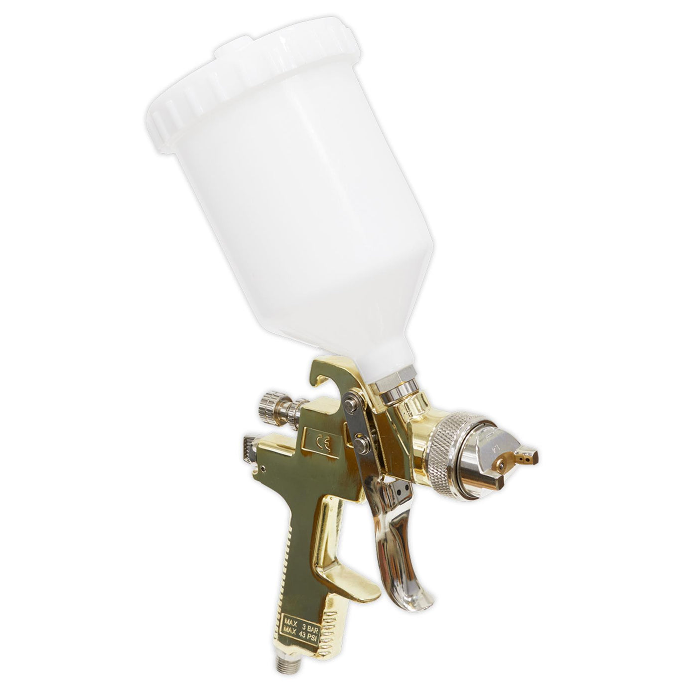 Sealey Gold Series Gravity Feed Spray Gun 1.4mm Set-Up