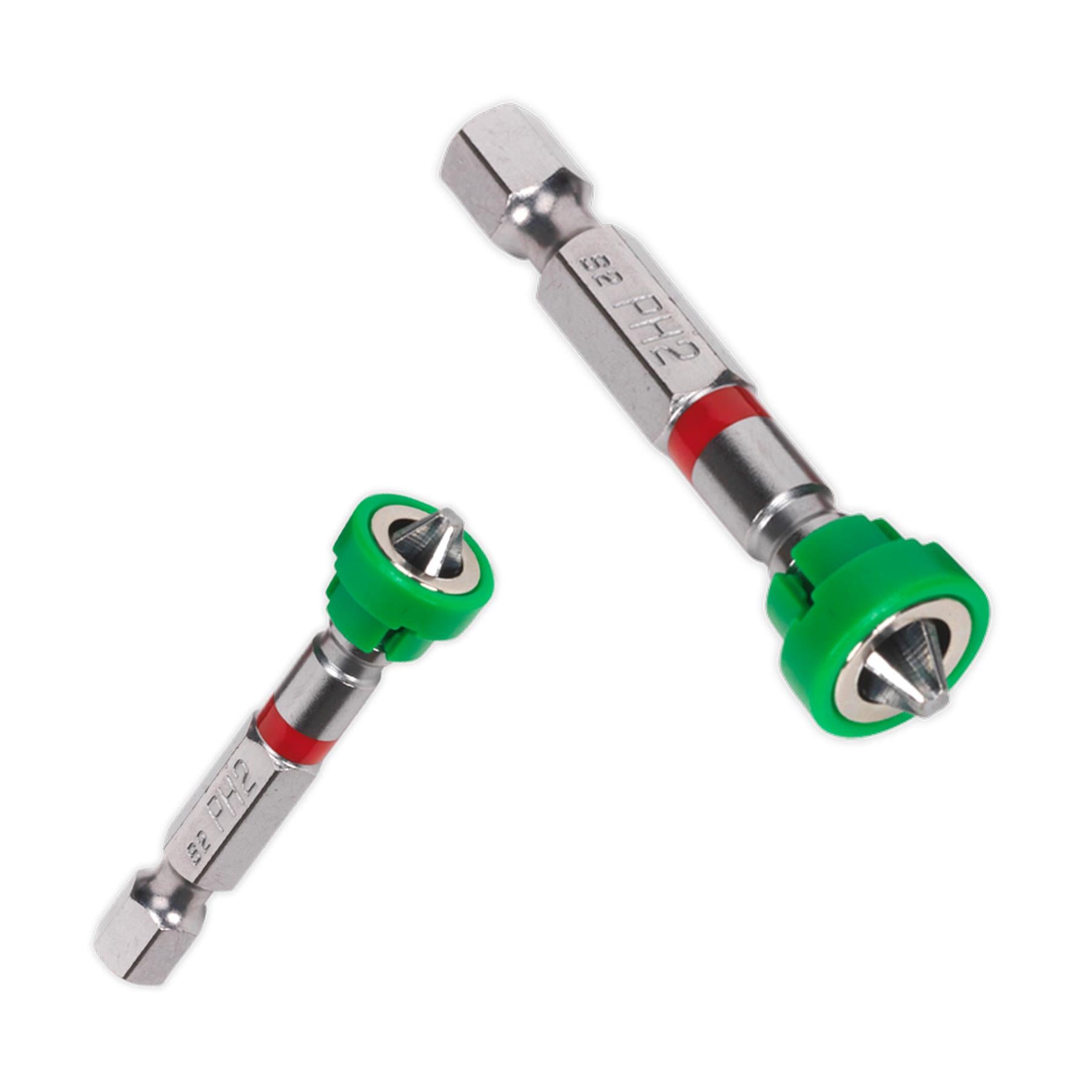 Sealey Power Tool Bit Phillips #2 + Magnetic Holder S2 50mm Pk of 5