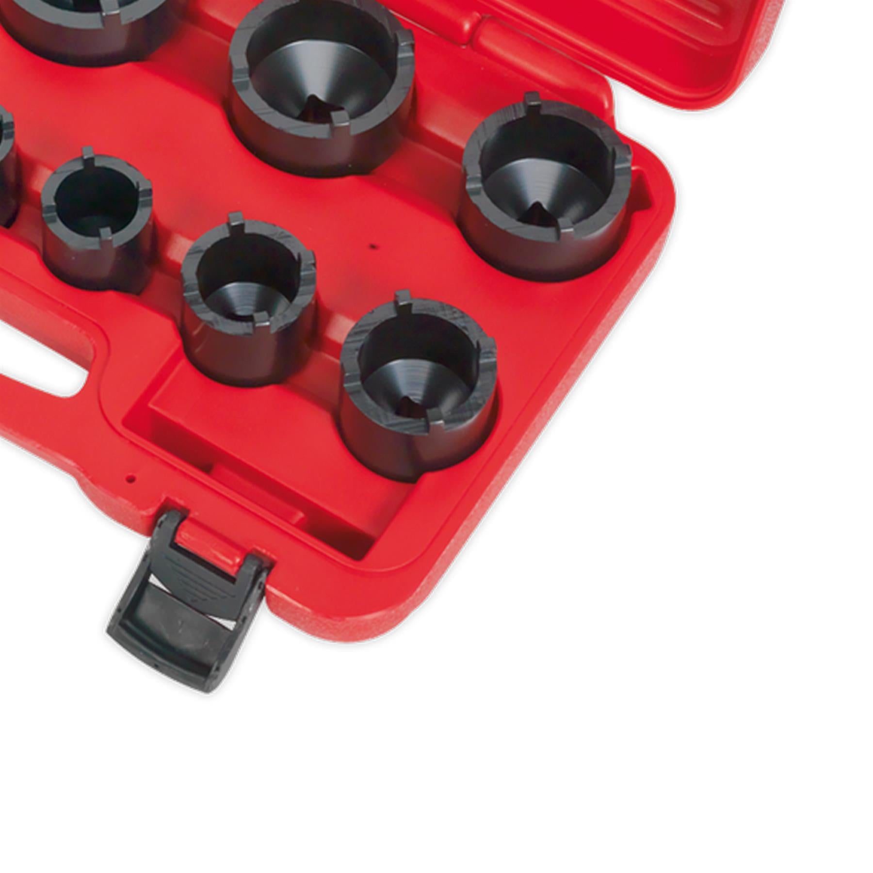 Sealey Ball Joint Socket Set 11pc 1/2"Sq Drive storage case.