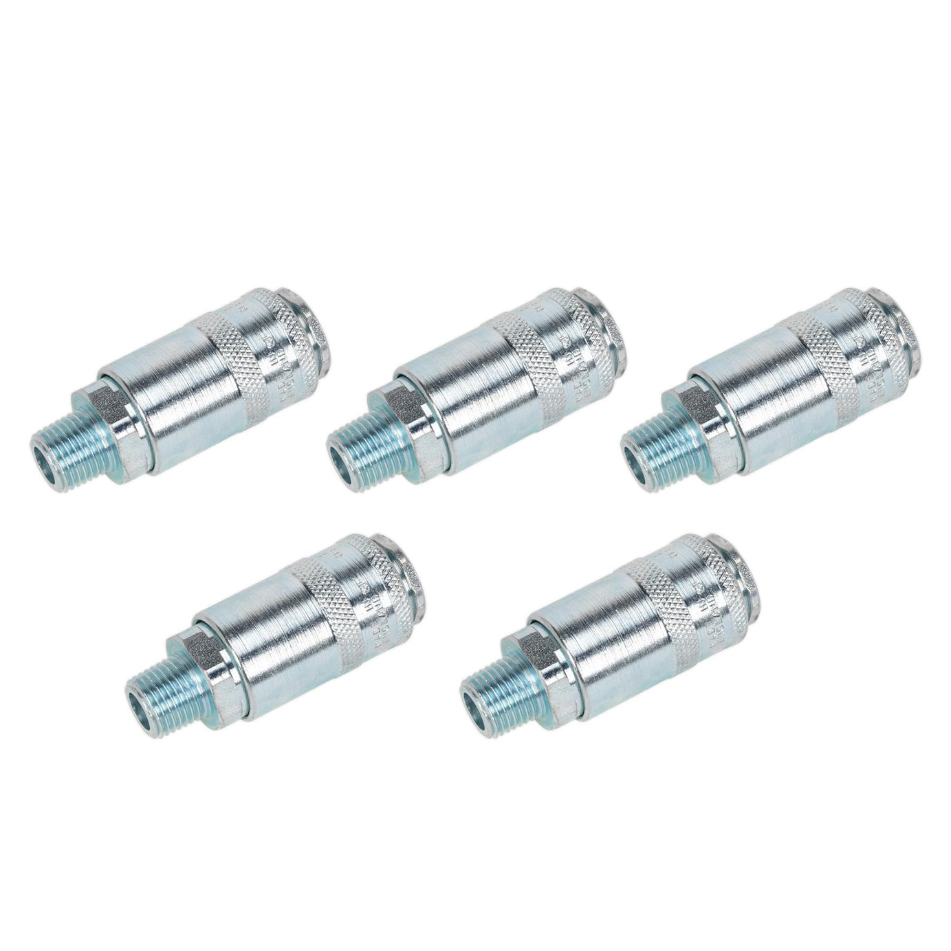 Sealey Coupling Body Male 1/4"BSPT Air Line Couplings & Fittings Tools Pack of 5