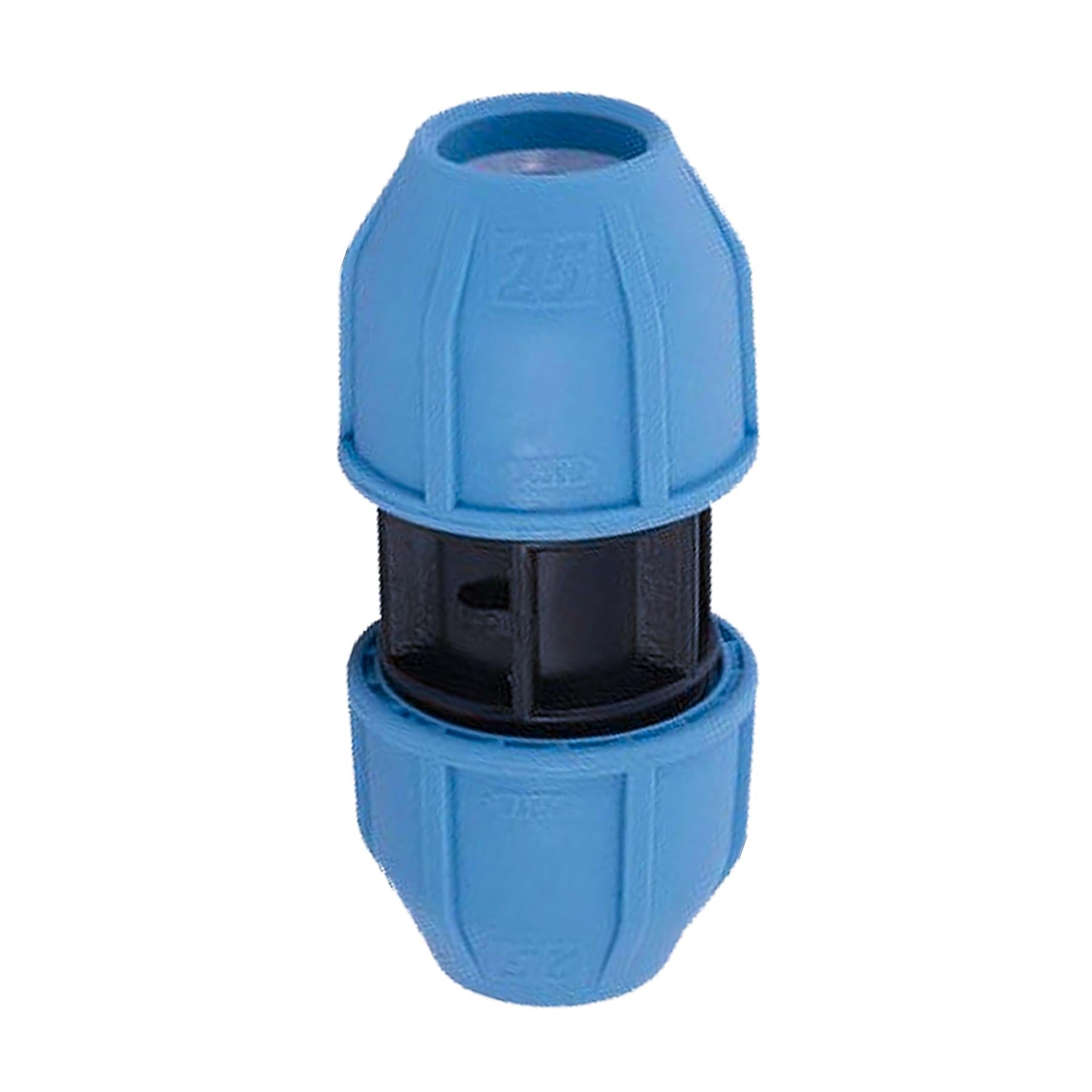 MDPE Straight Pipe Coupling 25 x25mm Polypropylene Compression Fitting Connector