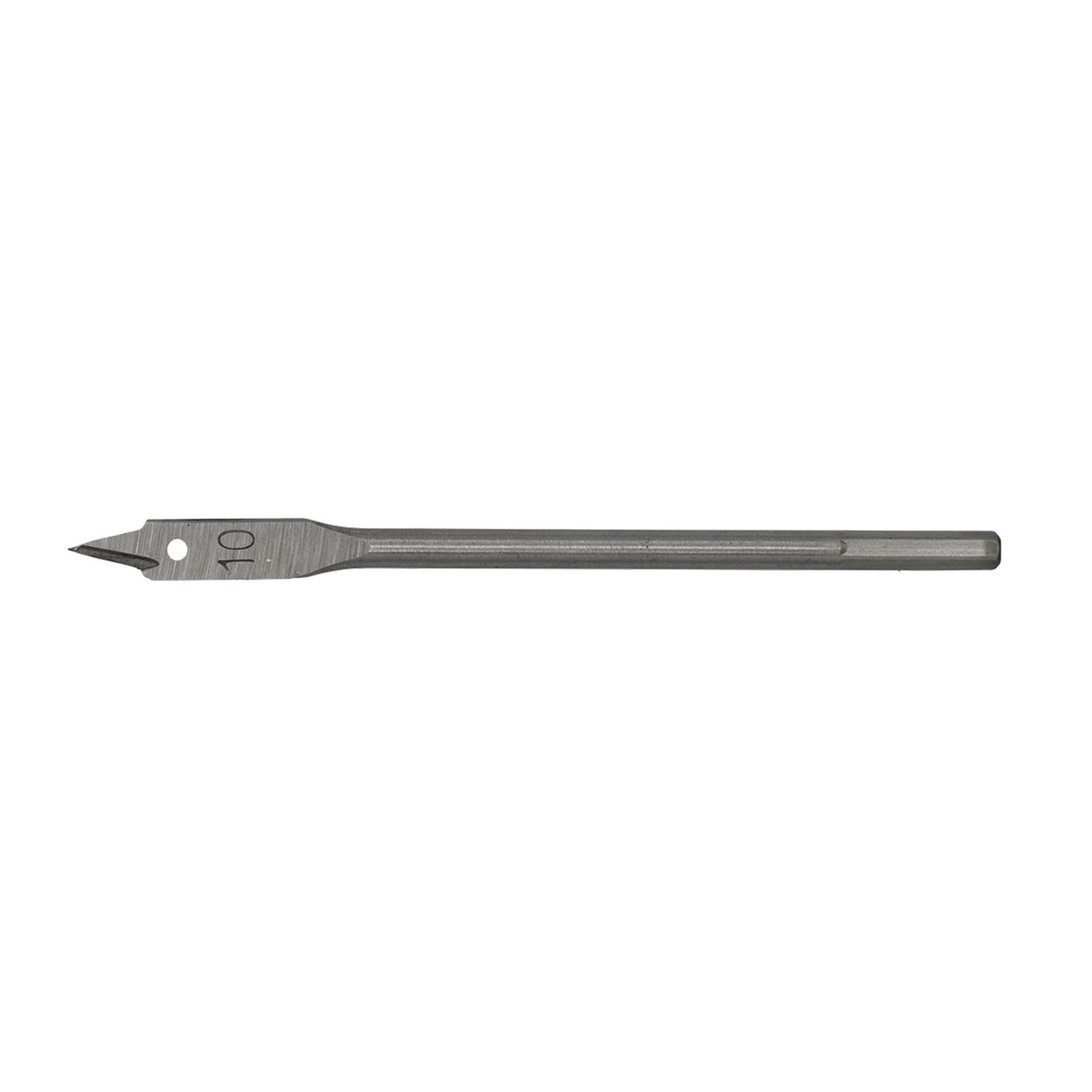 Sealey Flat Wood Bit Ø10mm x 152mm- Hex Shank Fully Hardened