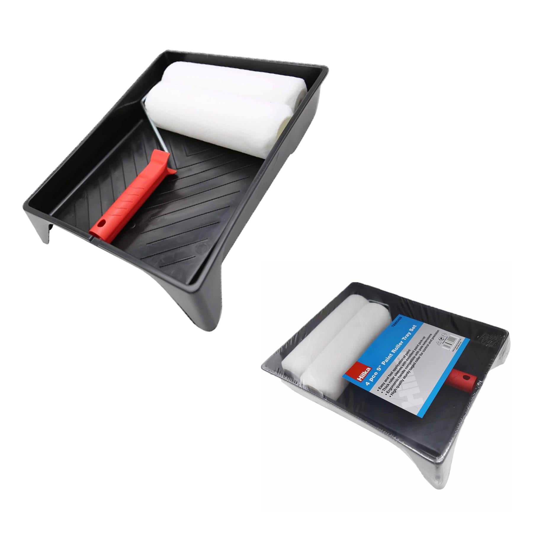 Premier Paint Roller Set 9" Emulsion Sleeves Frame Handle & Painting Tray