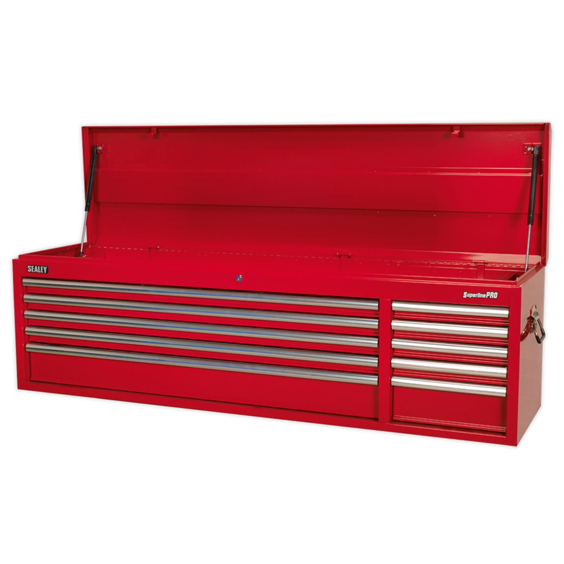 Sealey Topchest 10 Drawer with Ball Bearing Slides Heavy-Duty - Red