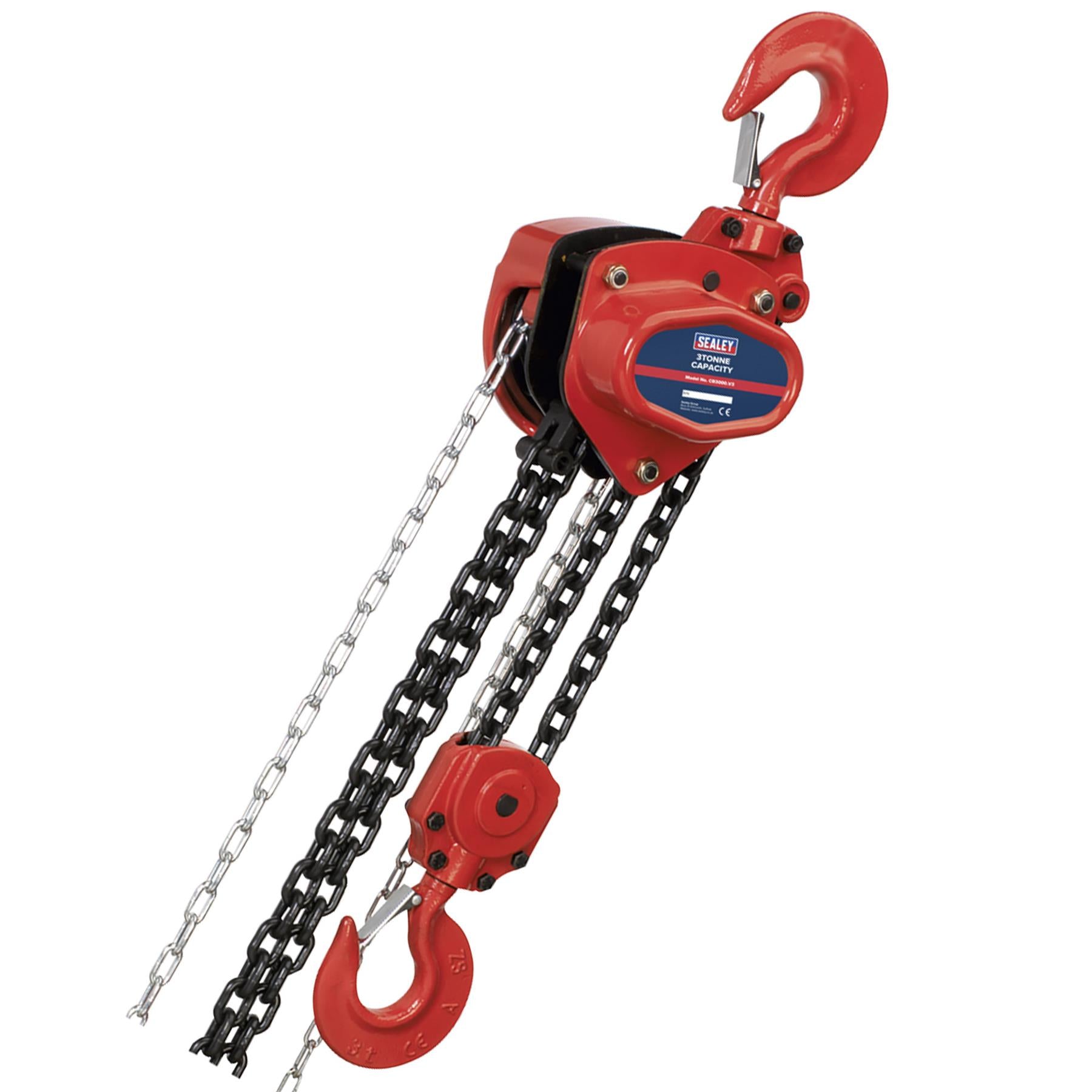Sealey Chain Block 3tonne 3m Mechanical Load Brake for extra safety