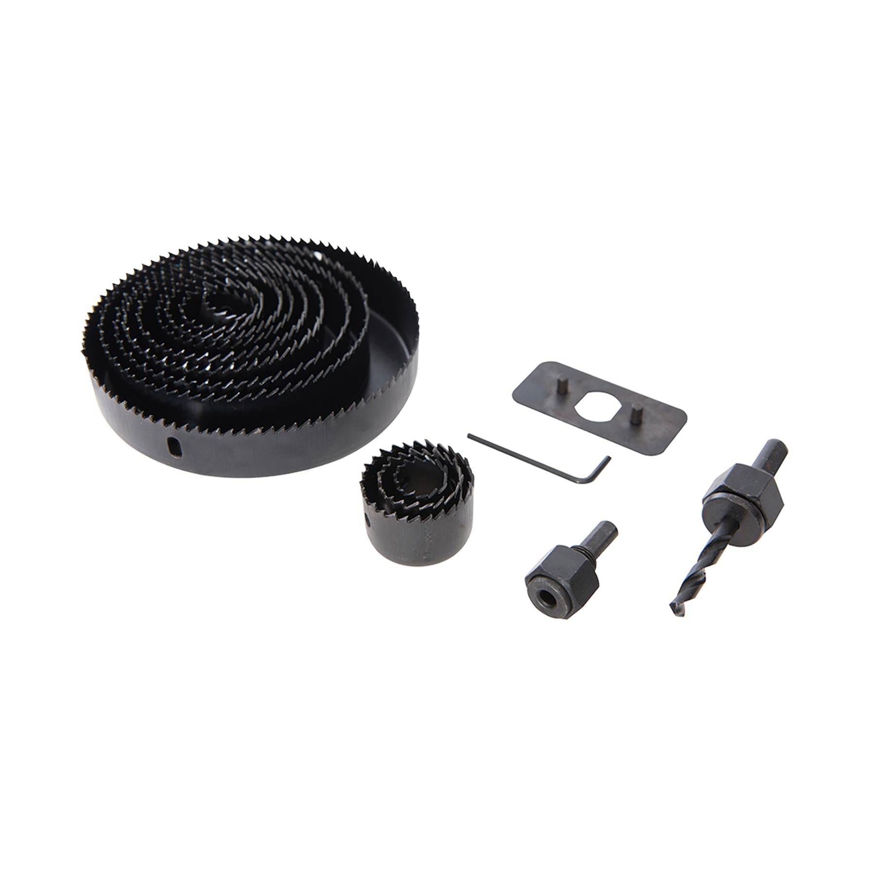 16 Pieces Holesaw Kit Set Hole Saws For Plaster Board Wood Fiber Glass