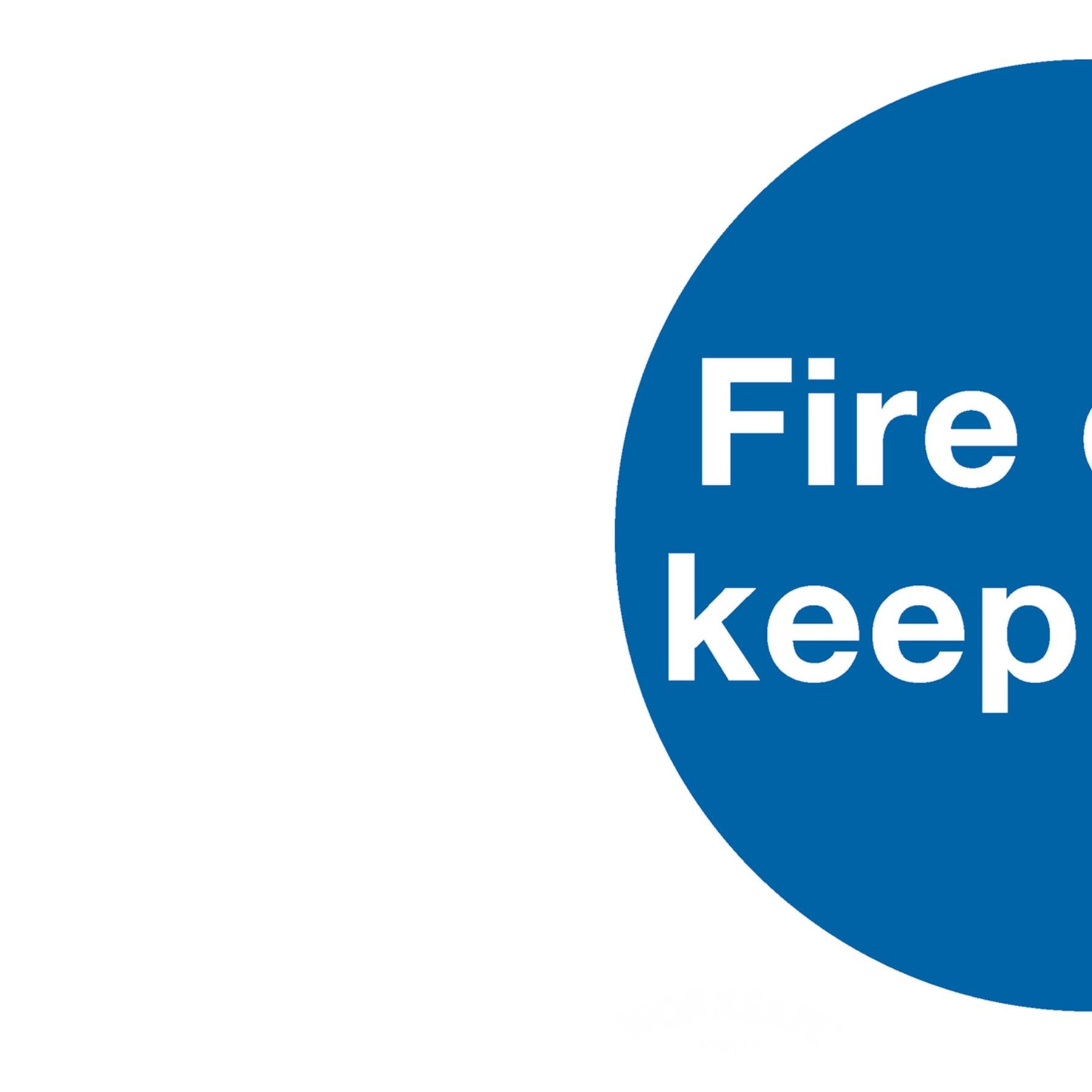 Safety Sign - Fire Door Keep Shut - Self-Adhesive-Pk of 10. Sealey