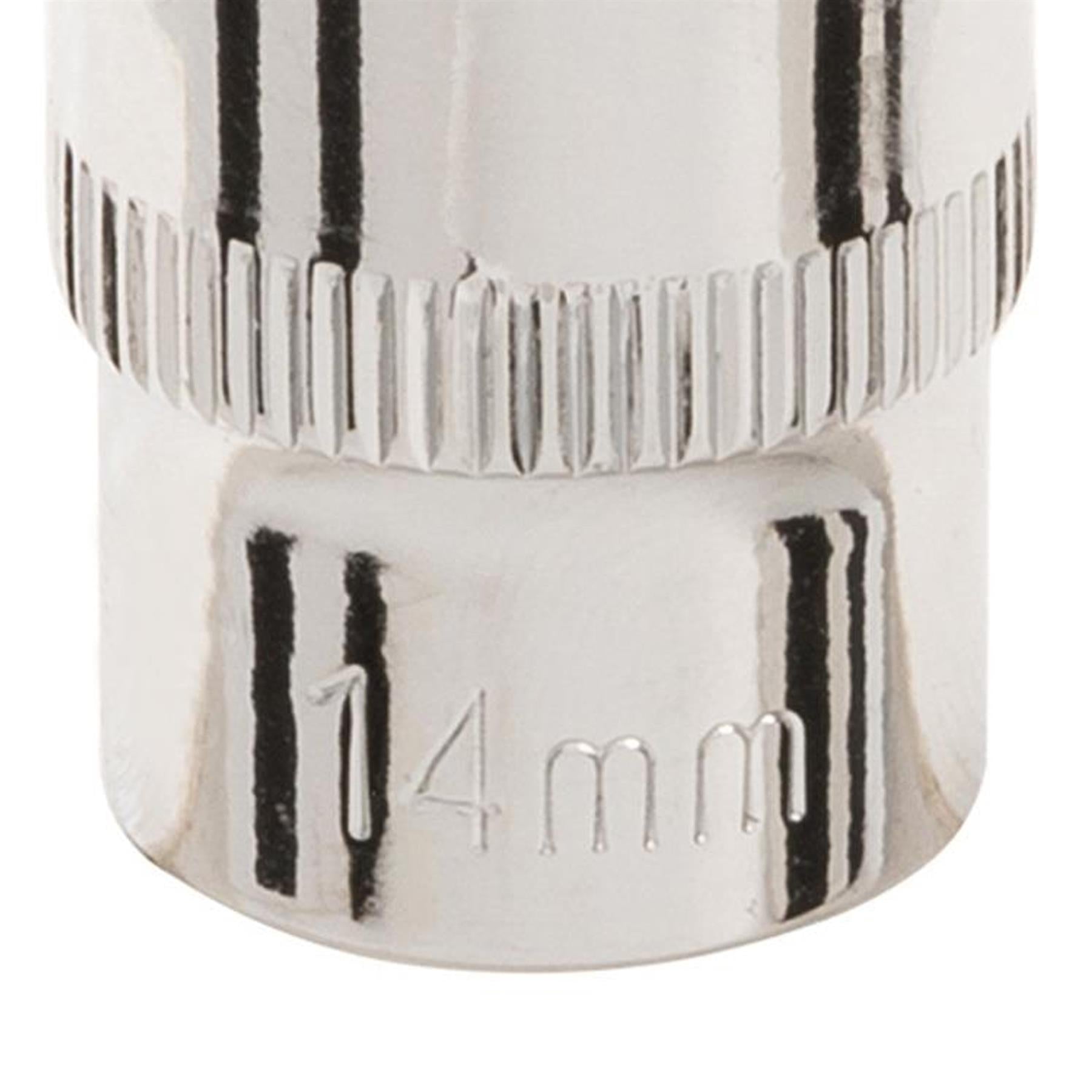 Socket 3/8" Drive Metric Hex Square 14mm Individual Hex Polished Crv Tool