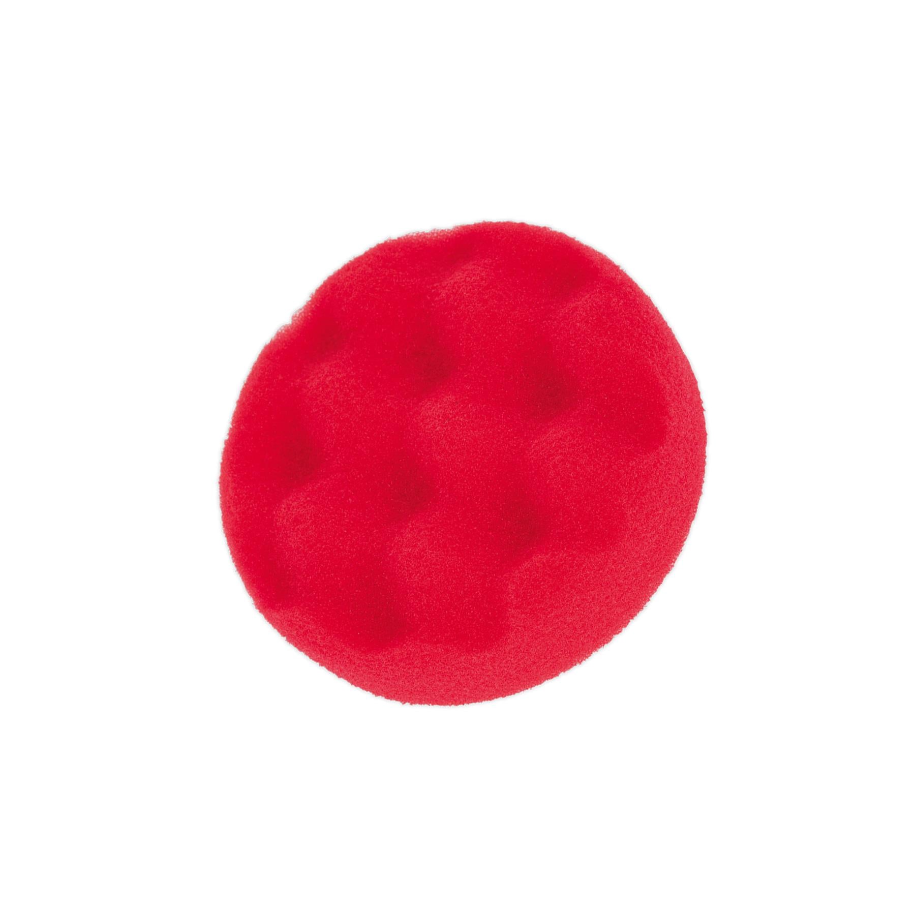 Sealey Buffing & Polishing Foam Head Hook/Loop 80x25mm Red/U-Soft