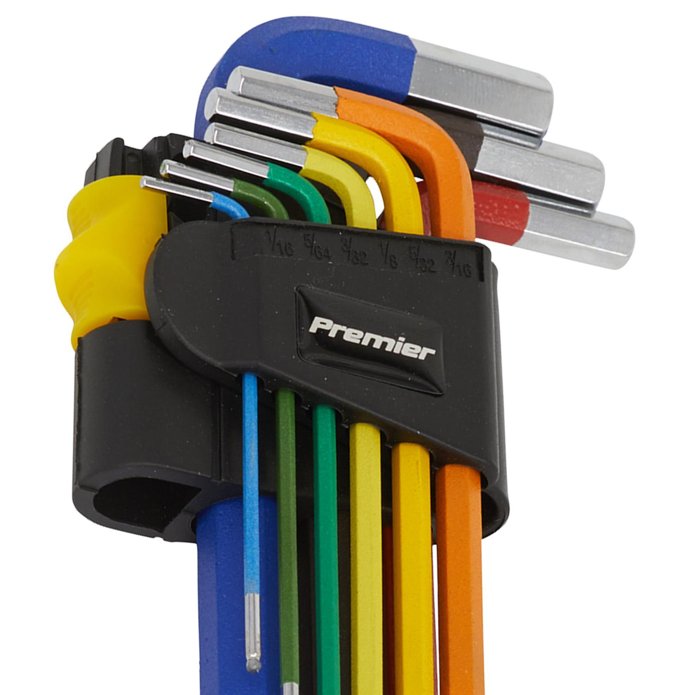 Sealey Premier 9pc Colour Coded Extra Long Ball End Hex Allen Key Set 1.5-10mm