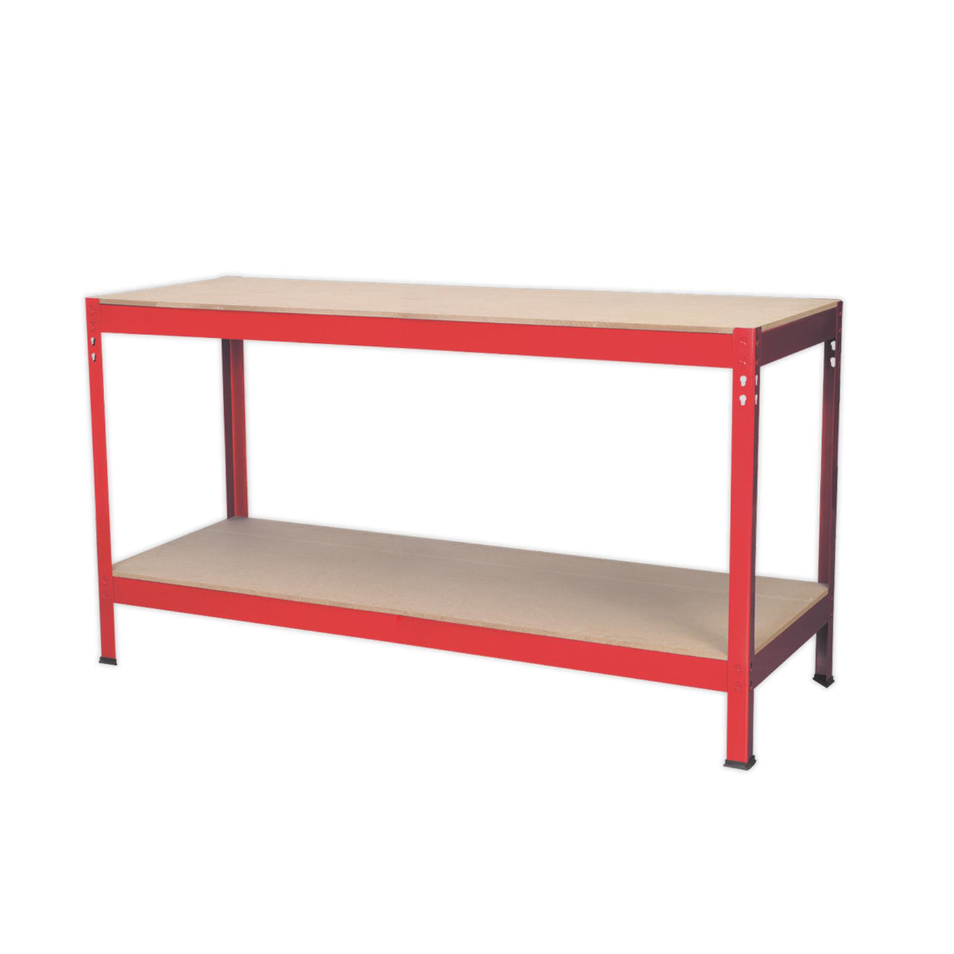 Sealey Workbench 1.53m Steel Wooden Top Fully Painted Steel Frame