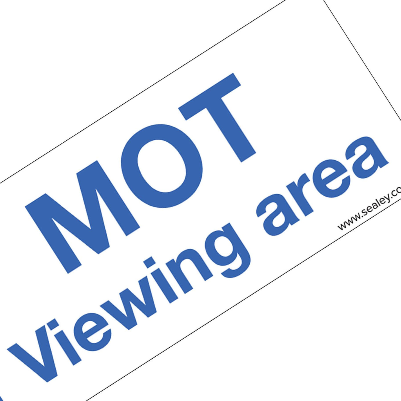 Sealey Safety Sign - MOT Viewing Area - Self-Adhes. - Pack of 10
