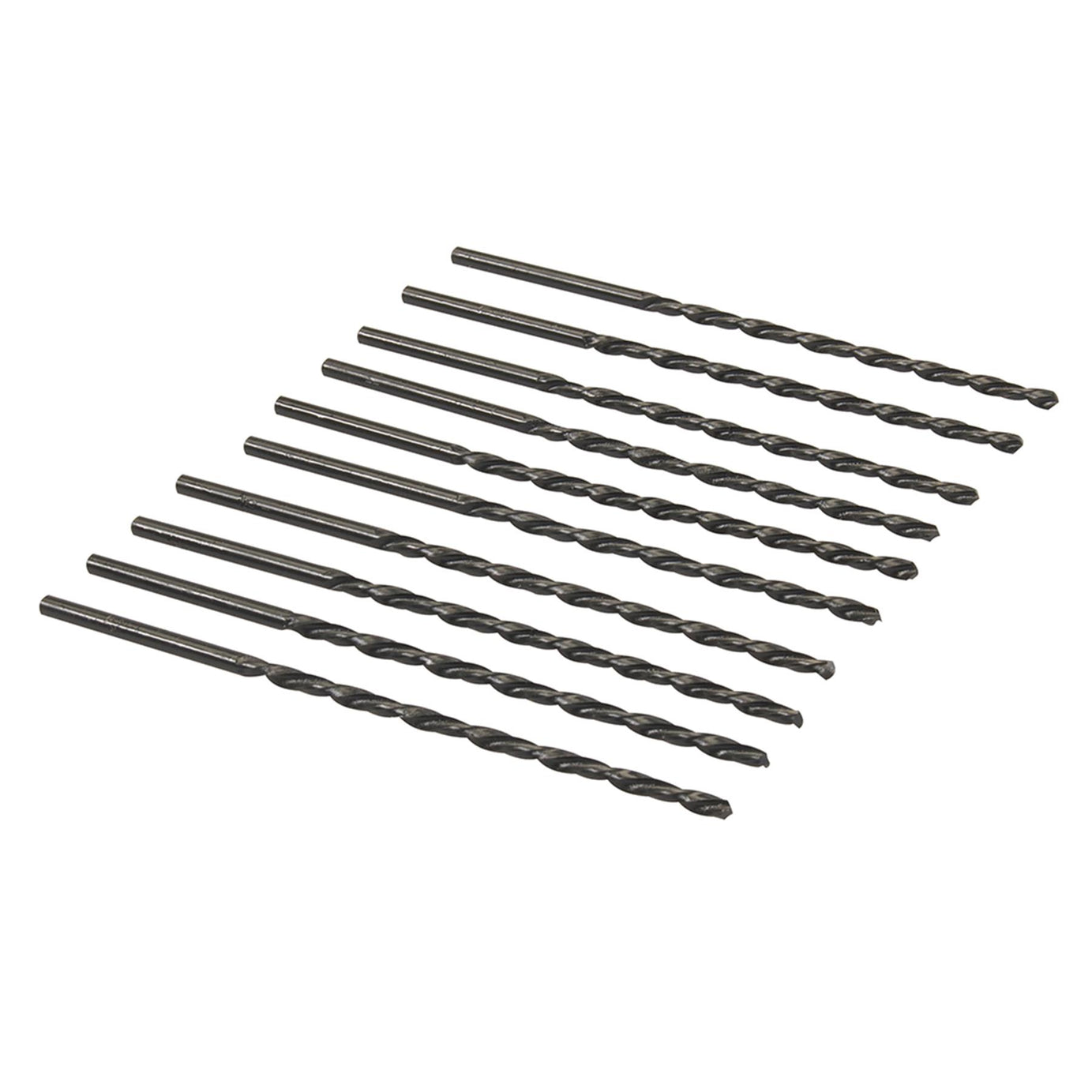 HSS-R Long Series Drill Bit Set 10pc 3.0 x 100mm Metal Steel Wood Plastic