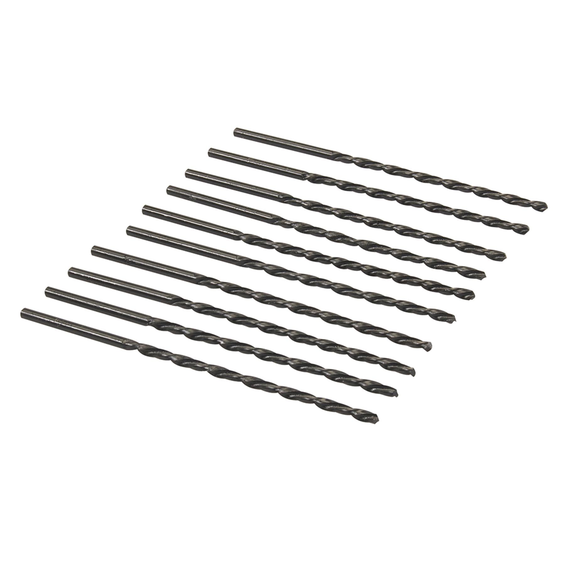 HSS-R Long Series Drill Bit Set 10pc 3.0 x 100mm Metal Steel Wood Plastic