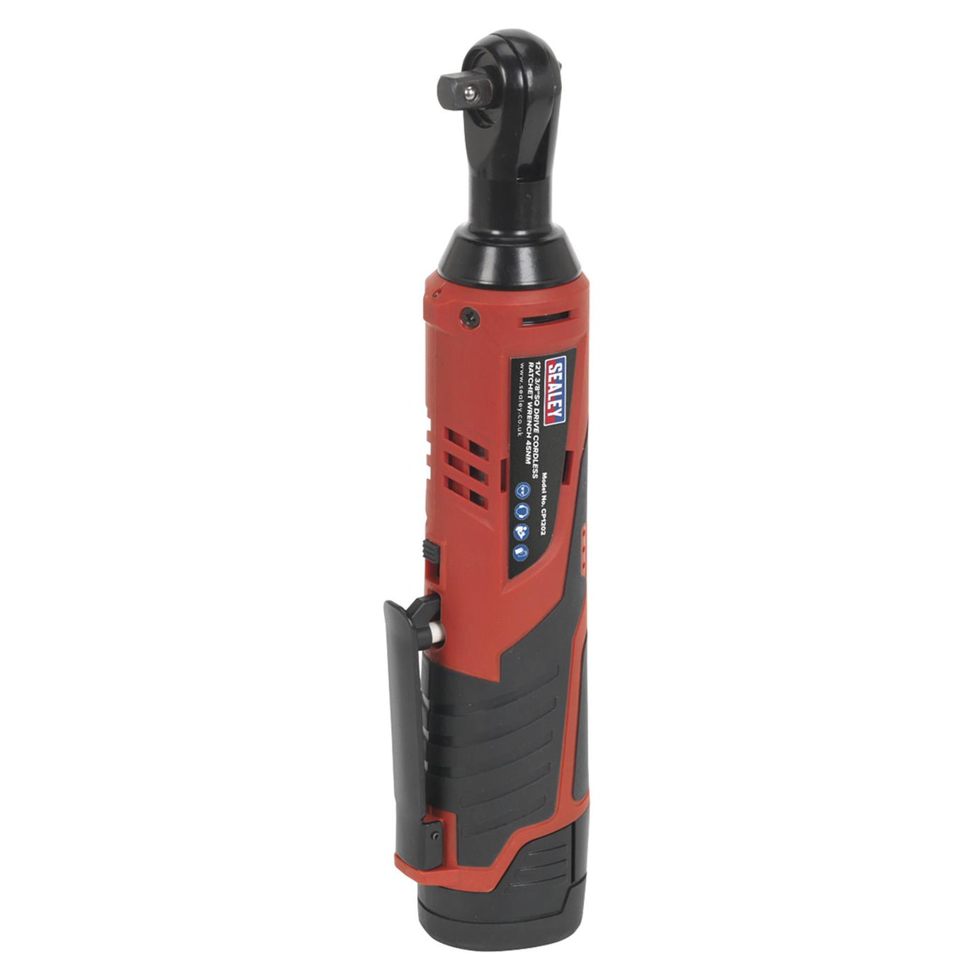 Sealey CP1202KIT Cordless Ratchet Wrench Kit 3/8"Sq Drive 12V Li-ion 2 Batteries