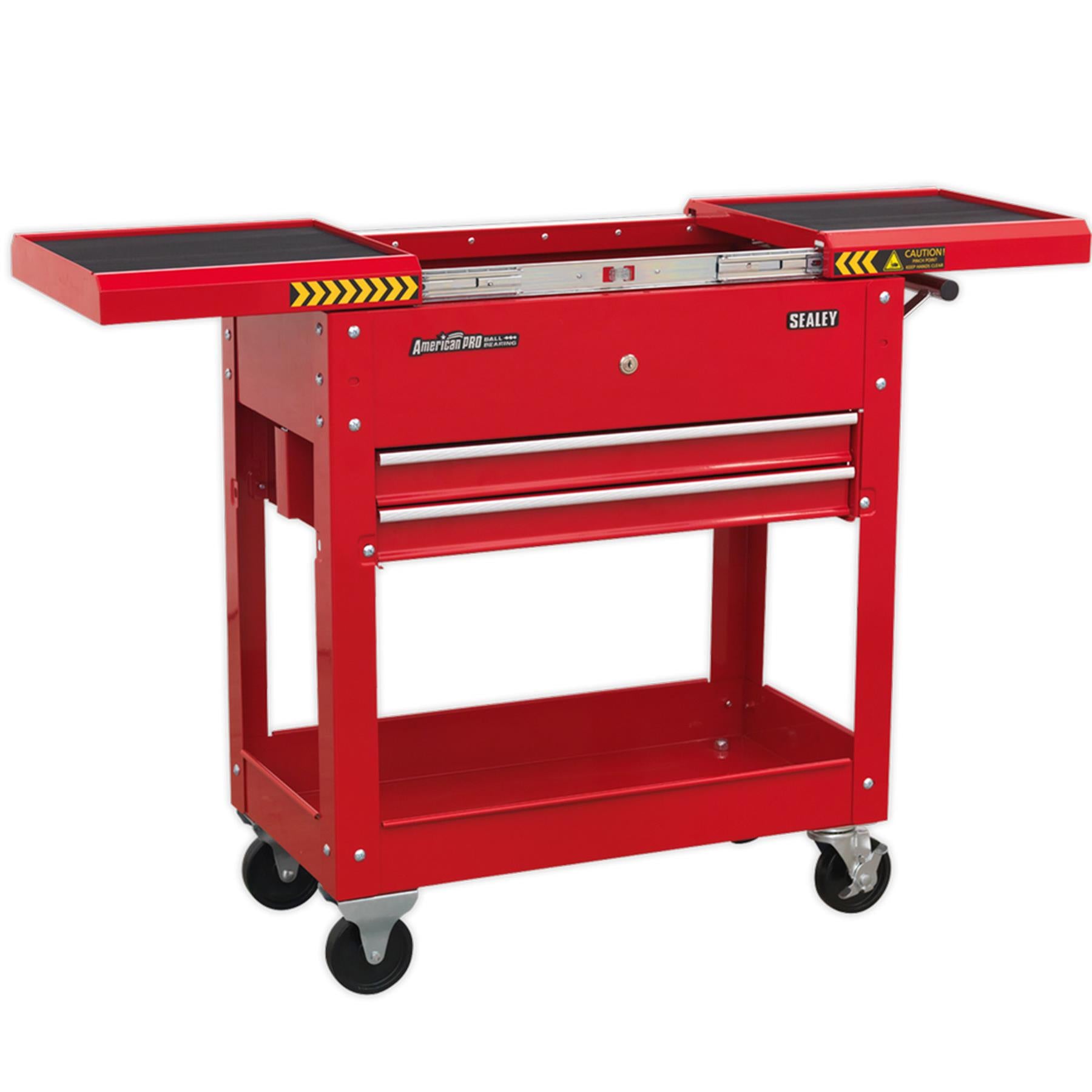 Sealey Mobile Tool & Parts Trolley - Red Twin drawers AP705M