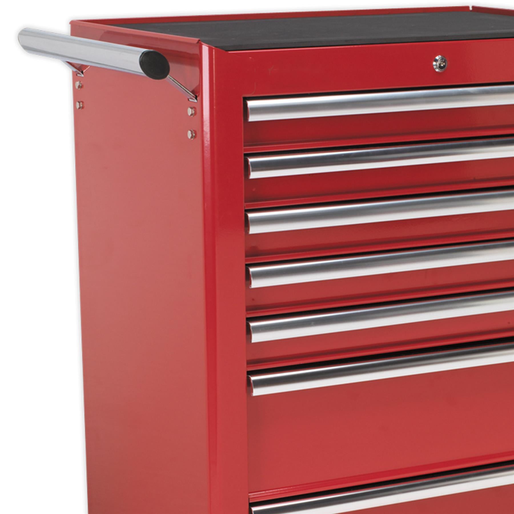 Sealey Rollcab 7 Drawer with Ball Bearing Slides - Red