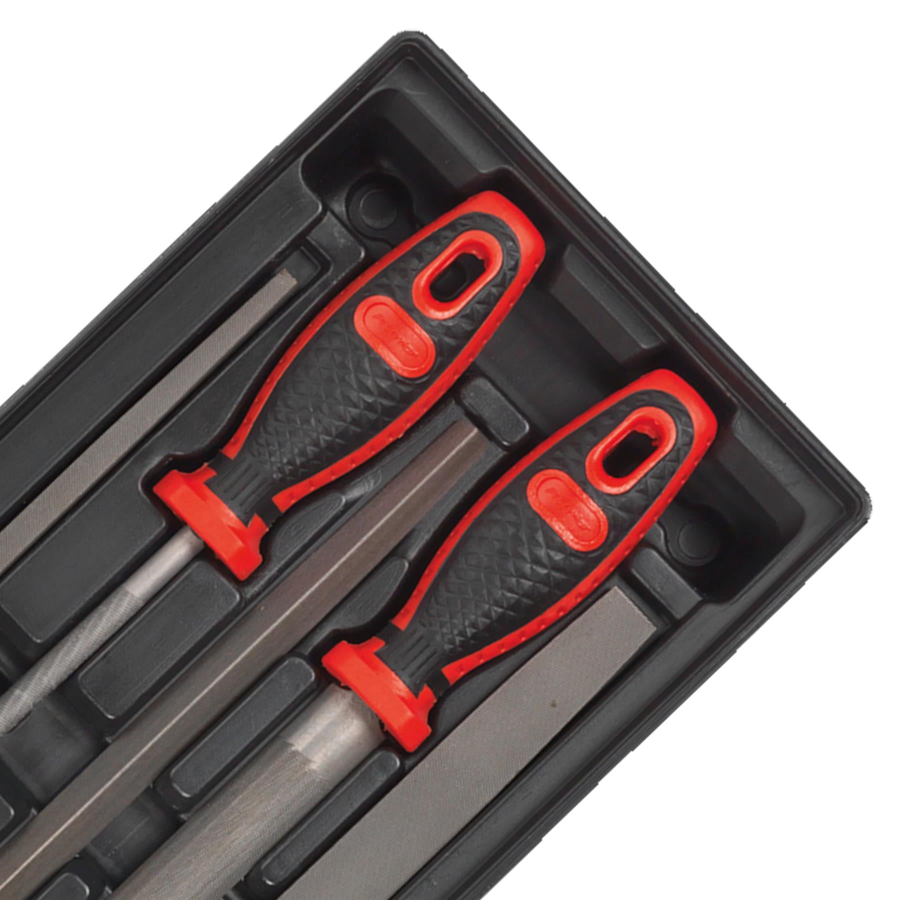 Tool Tray with Engineers File Set 5pc With Lifetime Guarantee Sealey