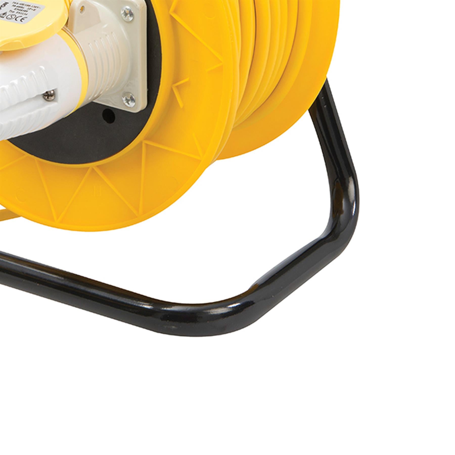 Cable Reel 110V 25 M 16A Freestanding 2 Socket Building Maximum Load 16A