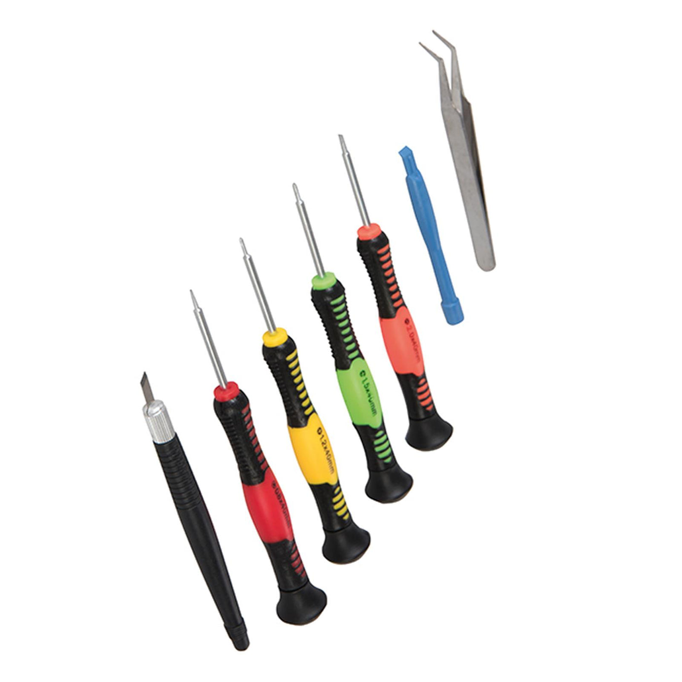 Precision Phone Repair Kit 16Pc Steel Tool Set With Soft Grip Plastic Handles