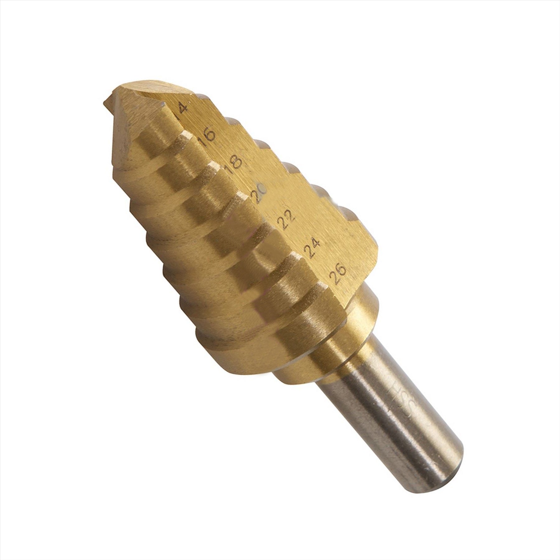 Titanium-Coated Hss Step Drill Bit 14mm - 26mm DIY Tools Produces Accurate Holes