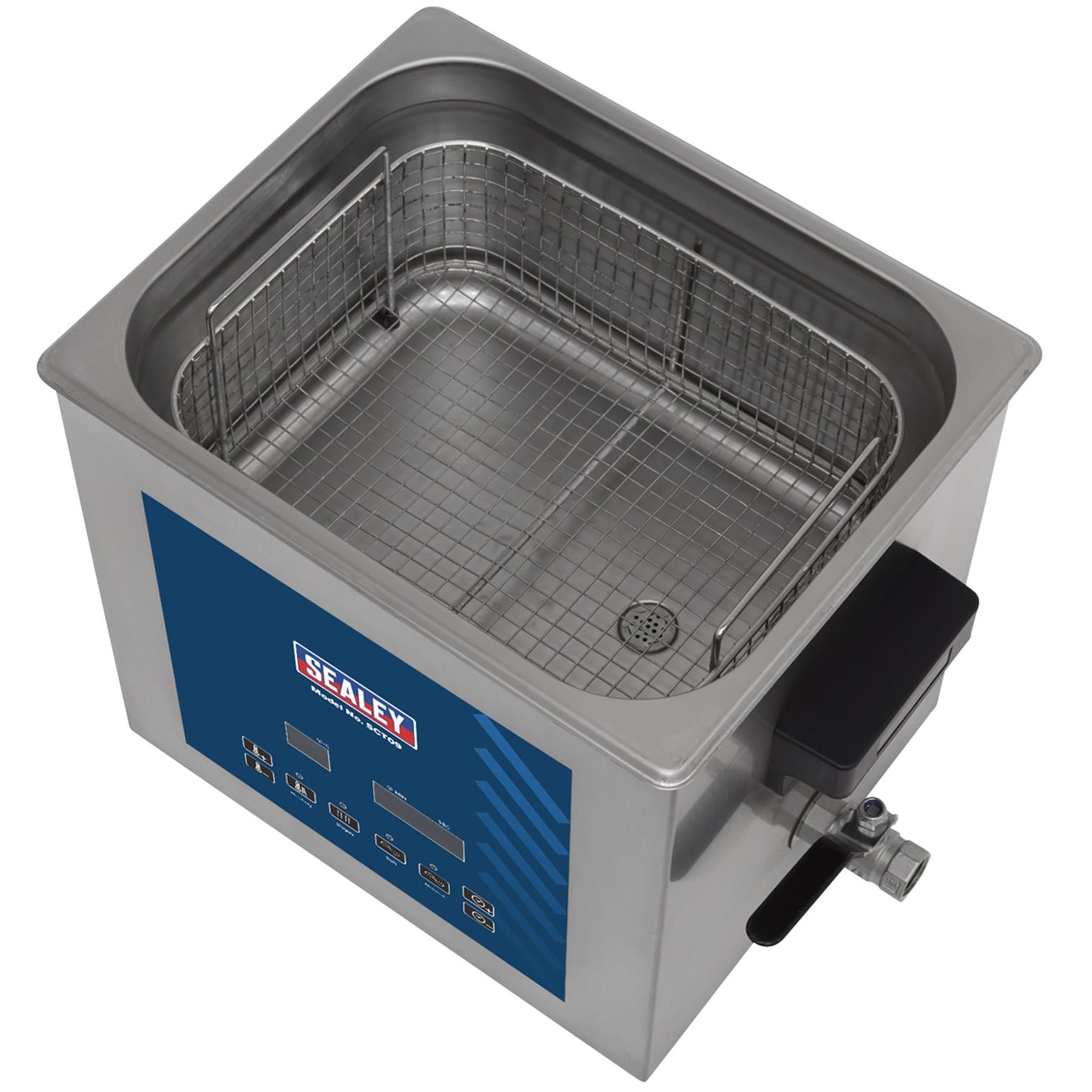 Sealey Ultrasonic Parts Cleaning Tank 9L Stainless Steel tank
