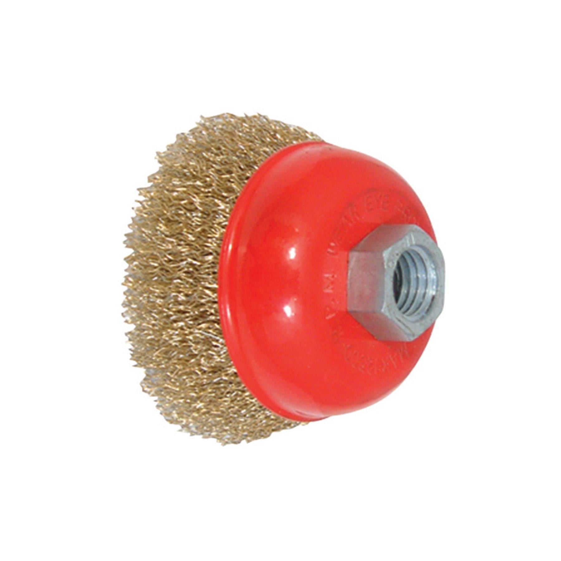 Brass Crimp Cup 75mm - Hand Tools Remove Rust Wire DIY Brush Brand New