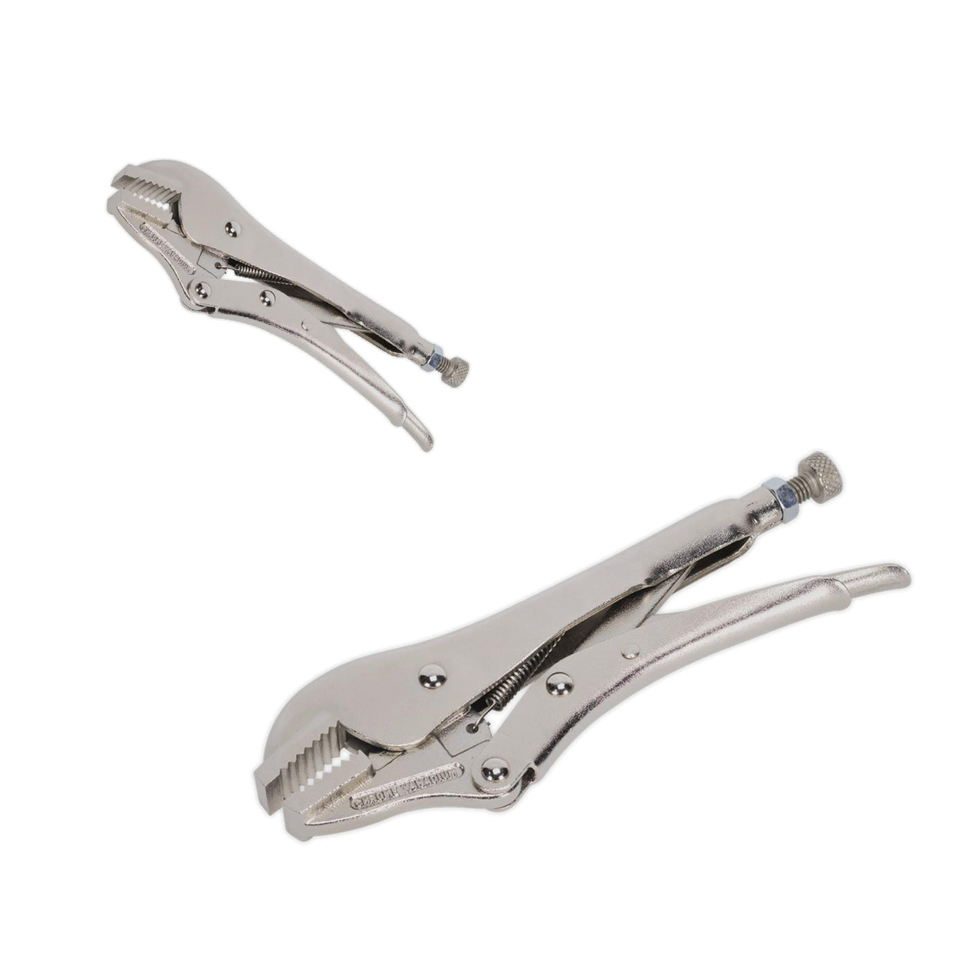Sealey Locking Pliers Straight Jaws 185mm 0-30mm Capacity