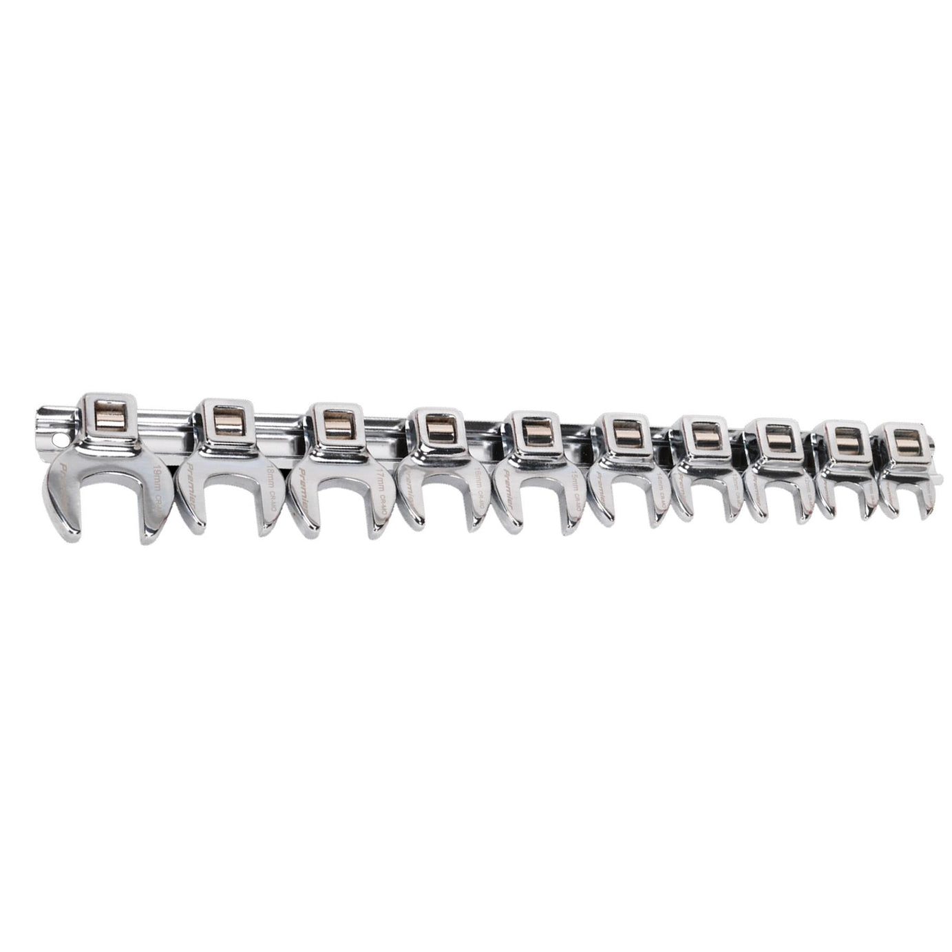 Sealey Crow's Foot Open-End Spanner Set 10pc 3/8"Sq Drive Metric