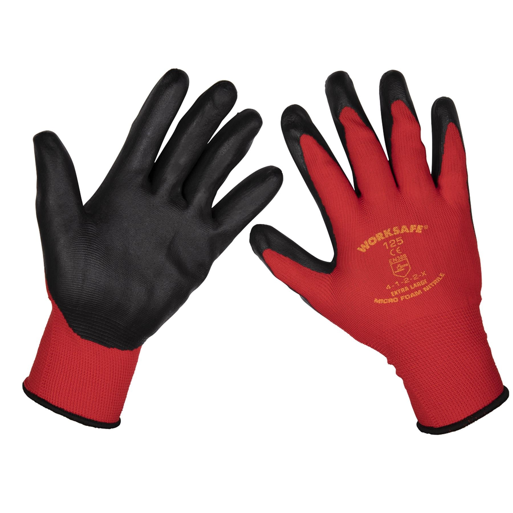 Sealey Flexi Grip Nitrile Palm Gloves (X-Large) - Pack of 120 Pairs