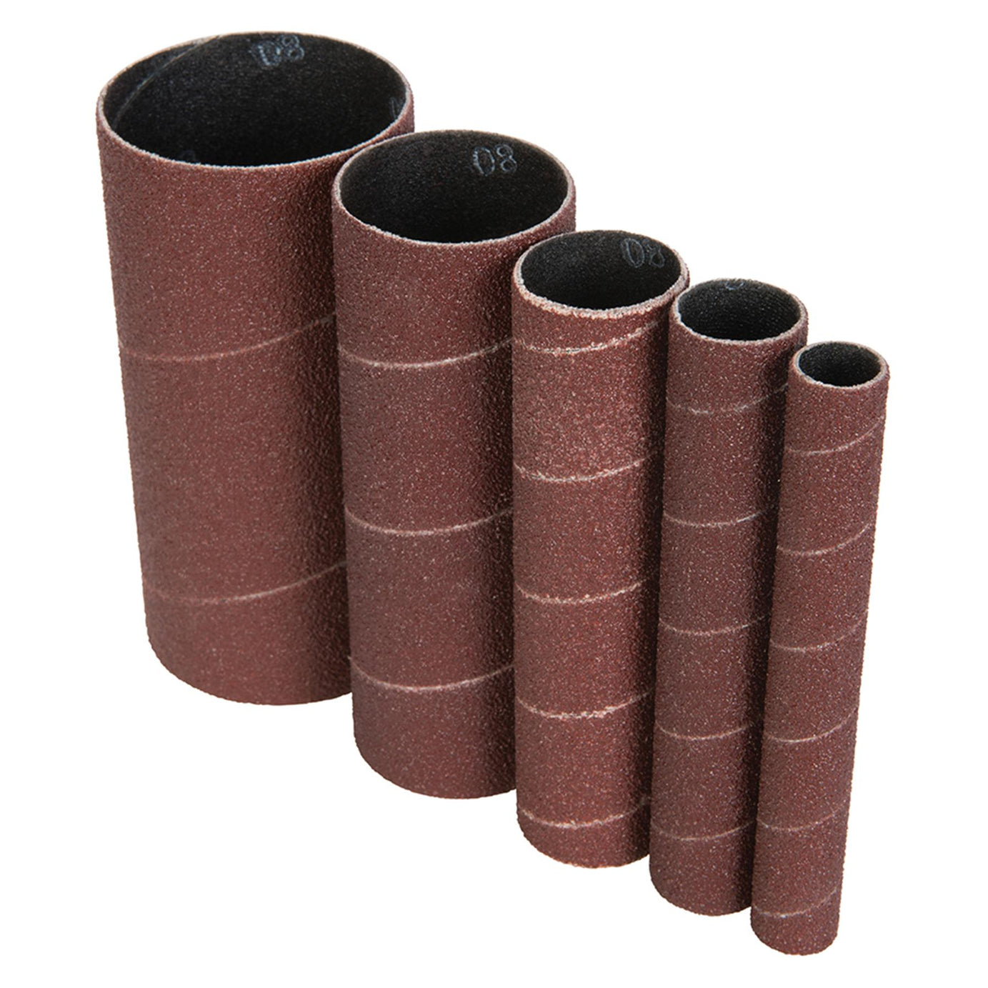 Aluminium Oxide Sanding Sleeves 5Pc 80G With Cloth Backing for Wood 80G