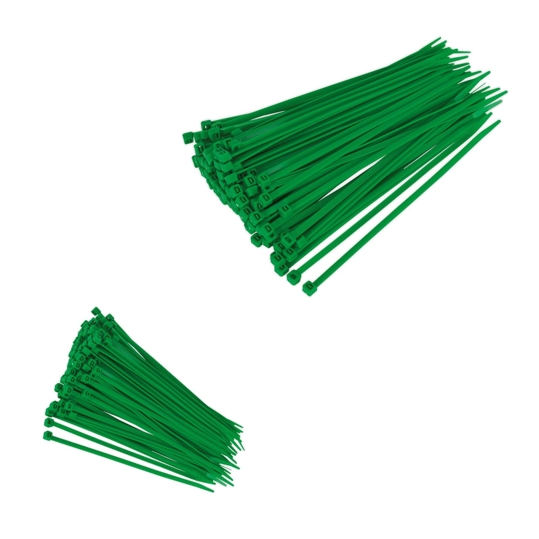 Sealey Cable Tie 200 x 4.4mm Green Pack of 100