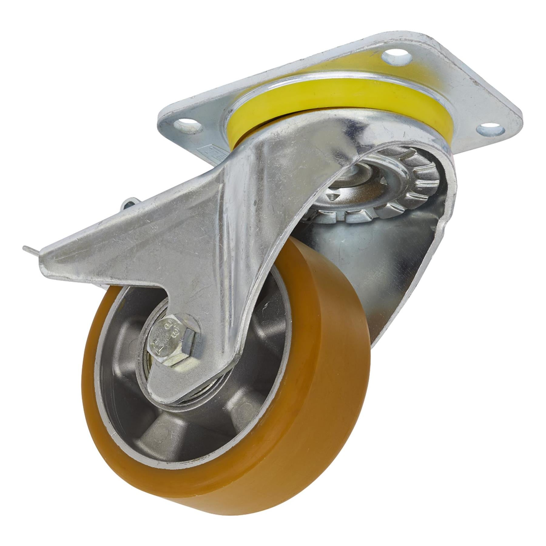 Sealey Castor Wheel Swivel Plate with Total Lock 125mm