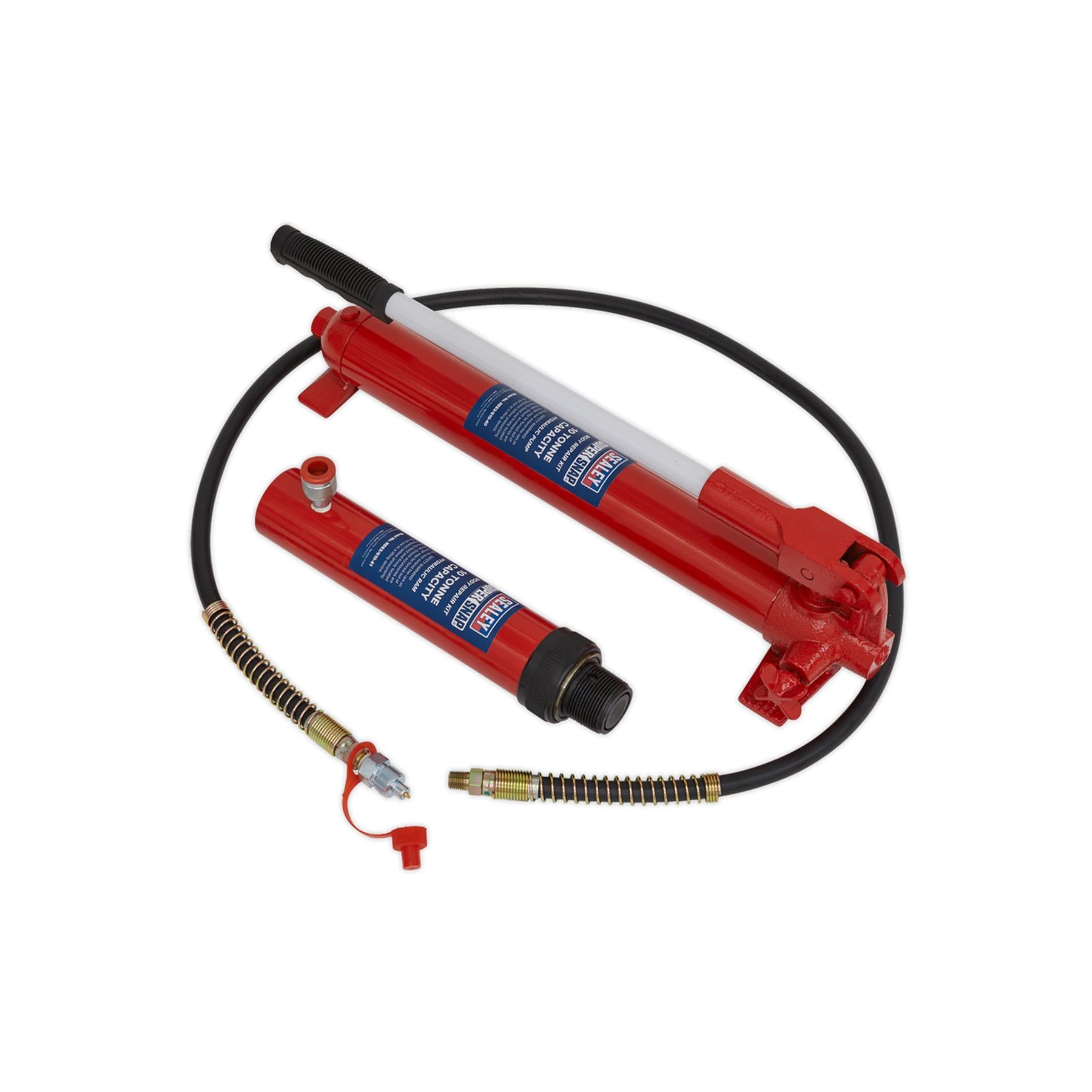 Sealey Push Ram With Pump Hose Assembly 10tonne Garage Mechanic Automotive
