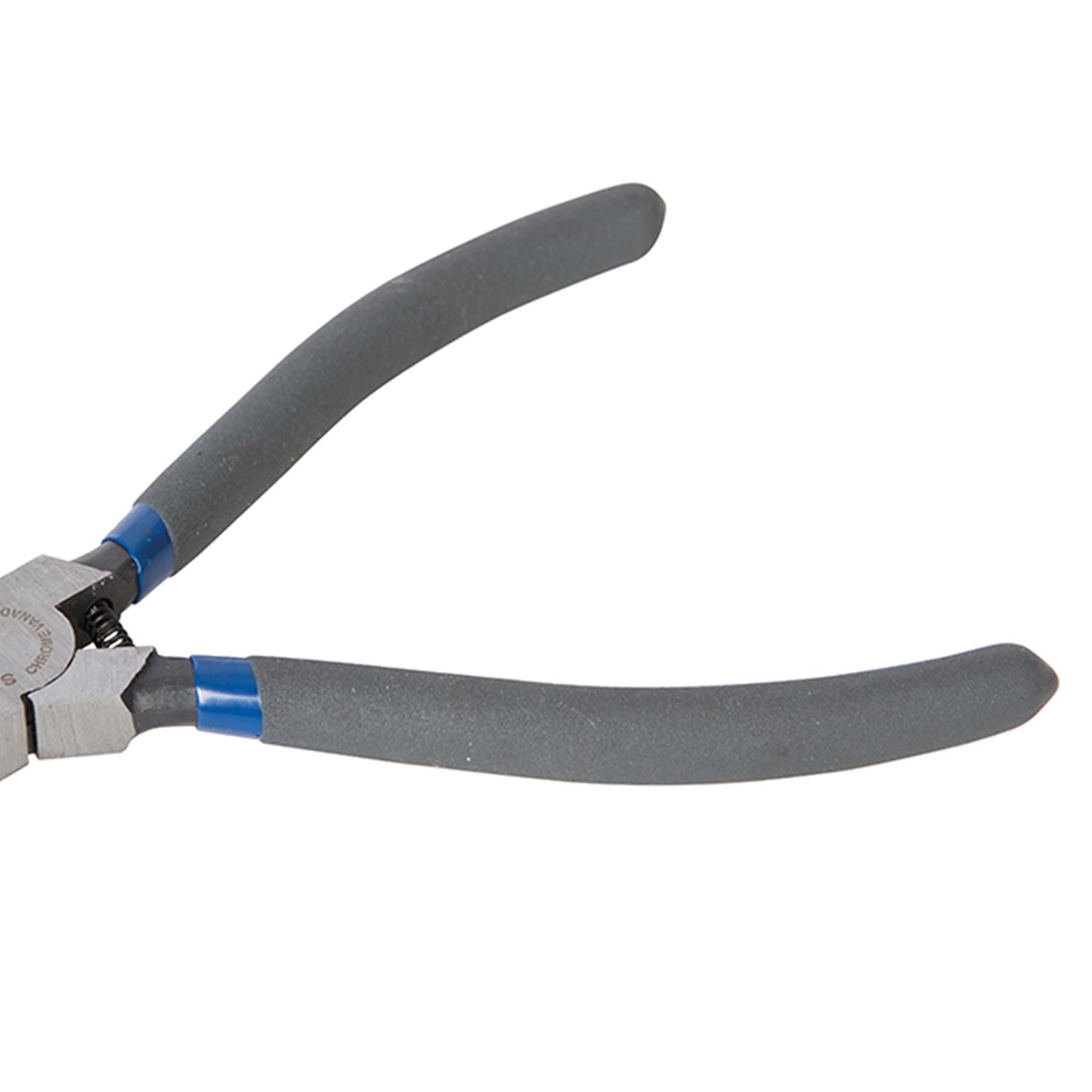 Bent Nose Internal Circlip Pliers 180mm Chrome Vanadium Tips Pvc Dipped Handles