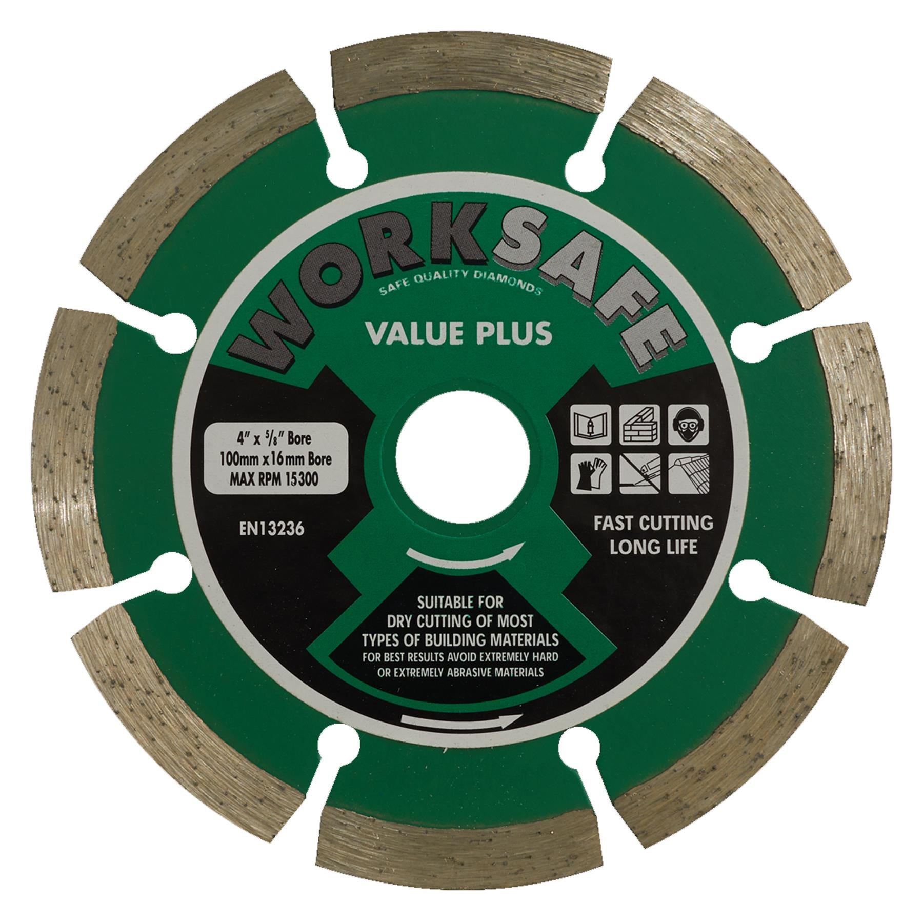 Sealey Value Plus Diamond Blade Ø100 x 16mm