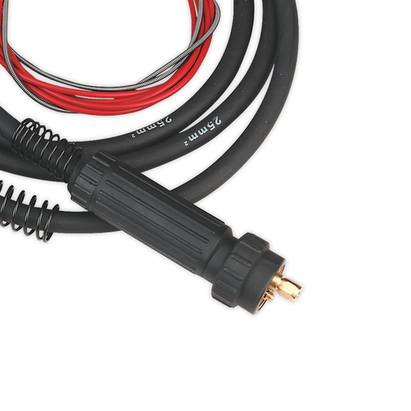 Sealey MIG Torch 3m Euro Connector MB25 Contoured Grip & Heat-Proof Cable