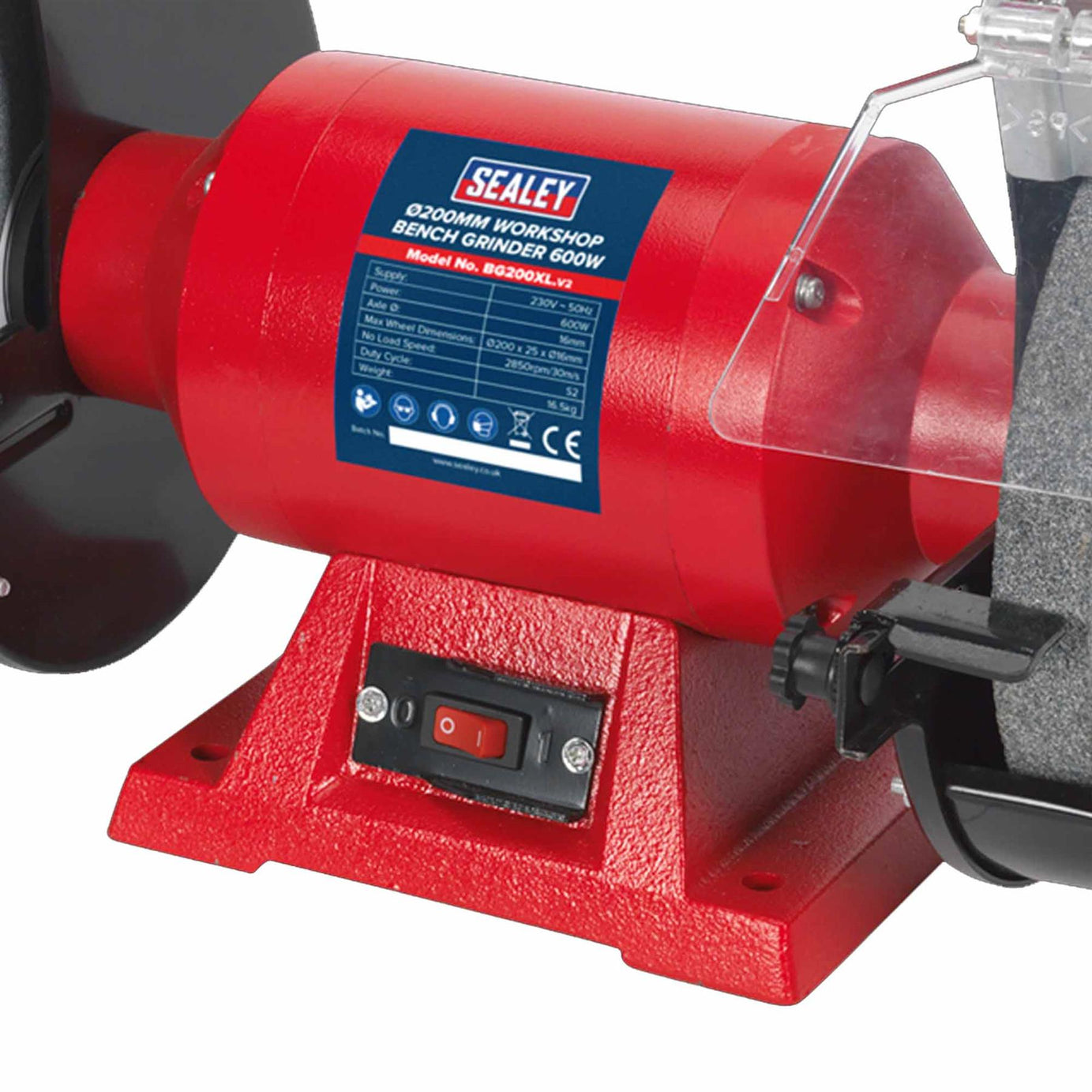 Sealey Bench Grinder Ø200mm 600W/230V Garage Workshop DIY