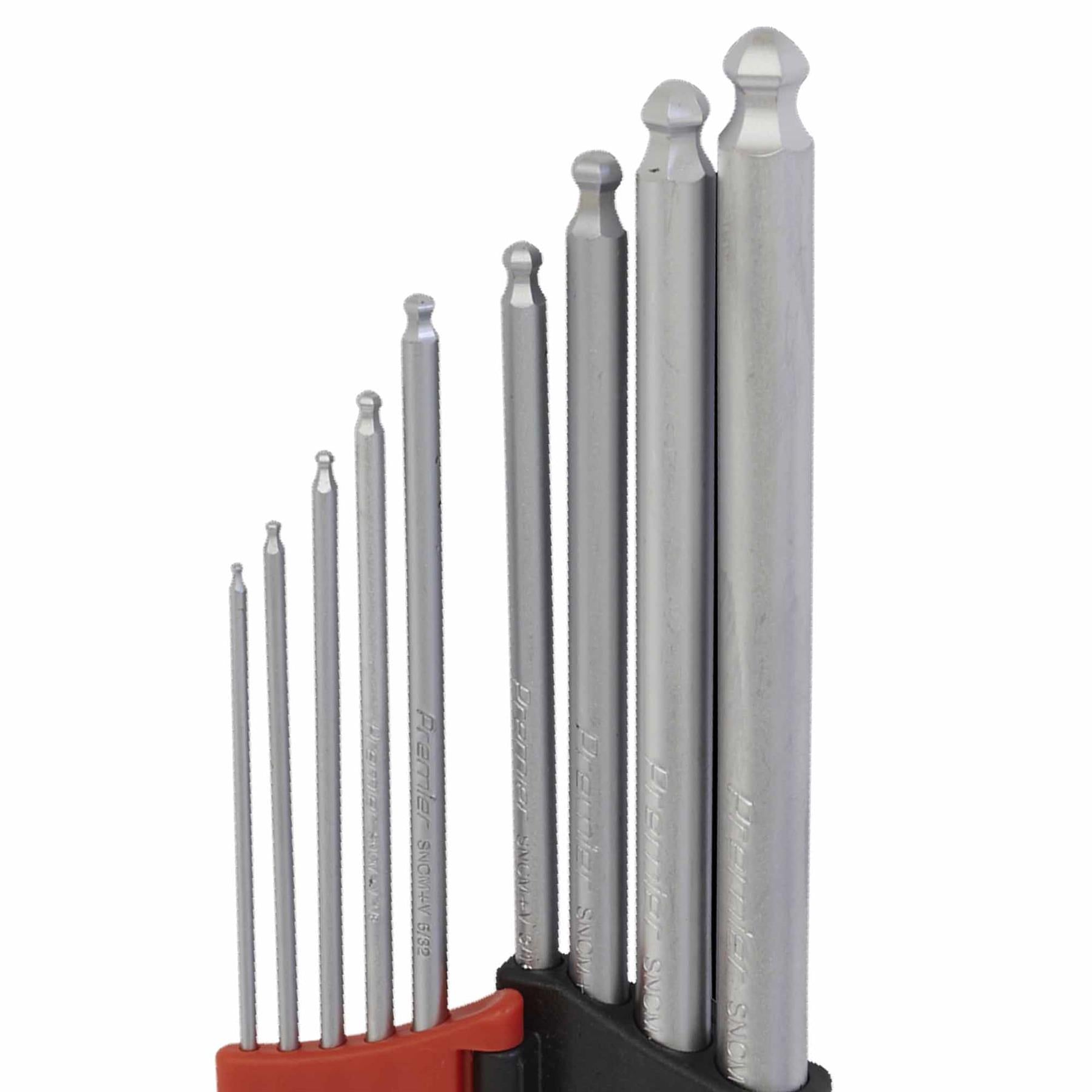 Sealey Ball-End Hex Key Set 9pc Lock-On Imperial